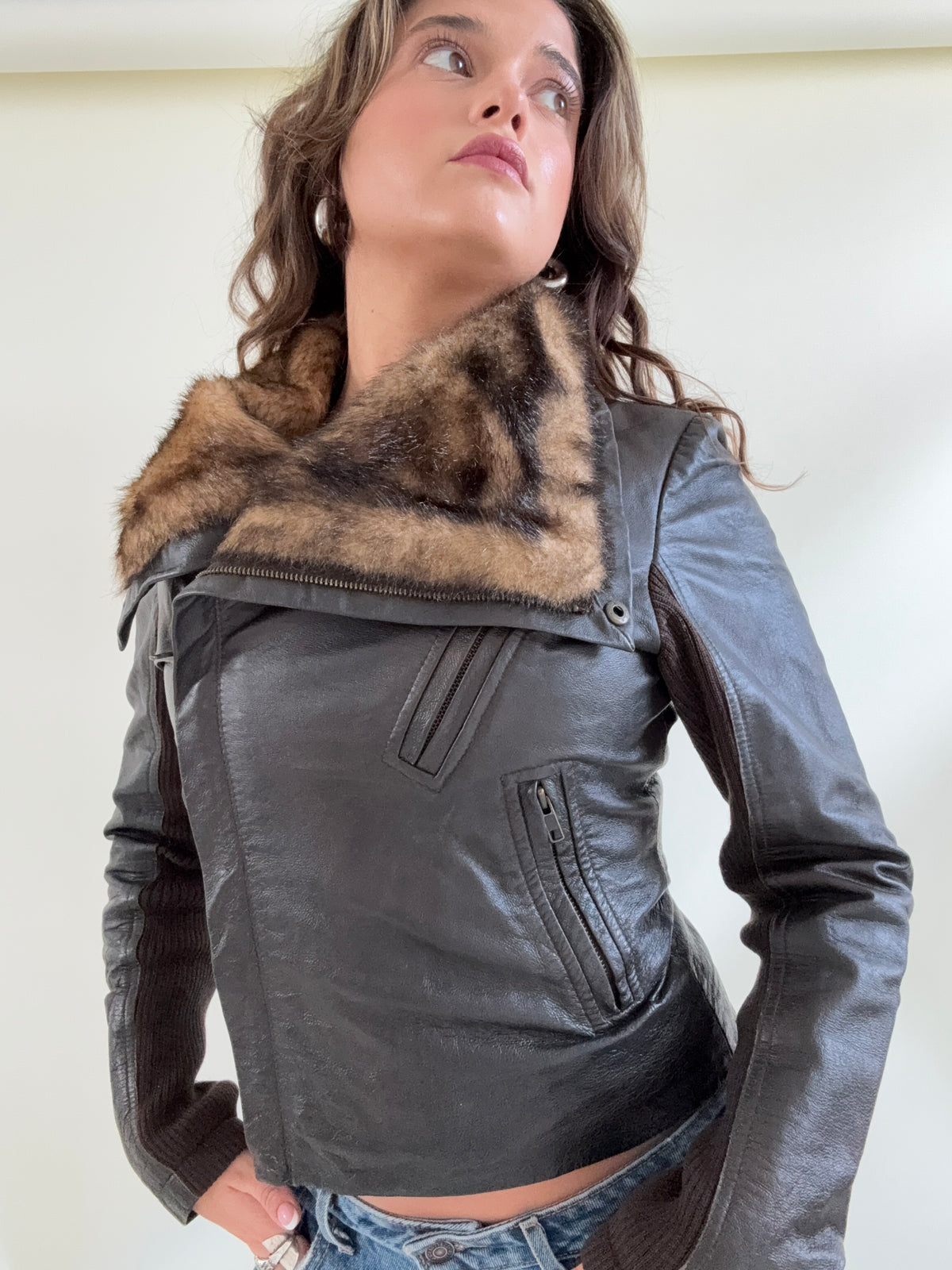 Morgan De Toi Leather Asymmetric Jacket (XS)
