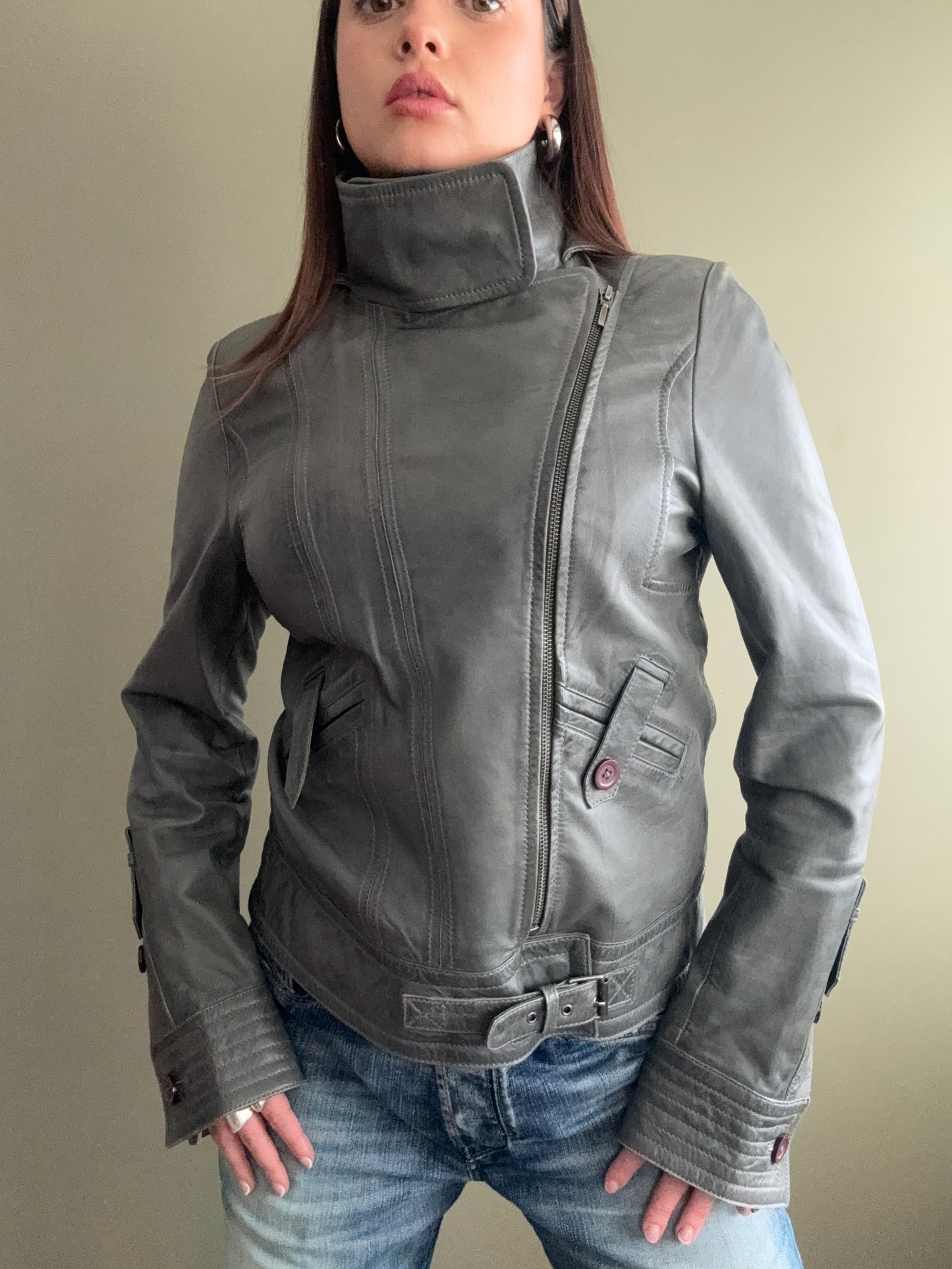 Leather Buckle Jacket (XL)