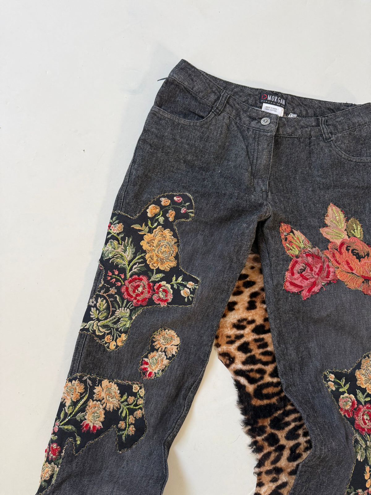 Morgan De Toi Embroidered Patchwork Jeans (S)