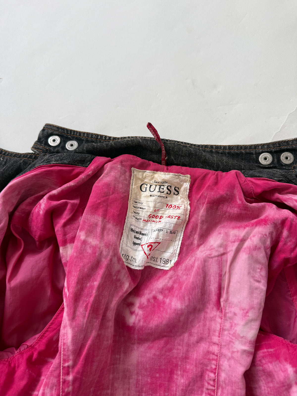 Vintage Guess Denim Biker Jacket (S)