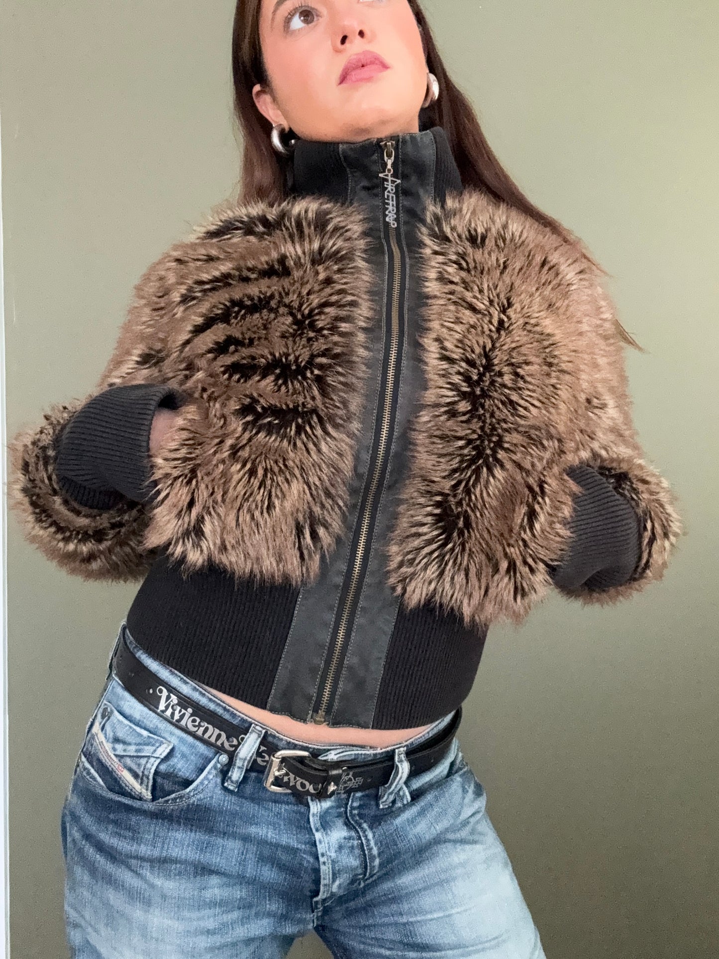 Faux Fur Firetrap Jacket (M)