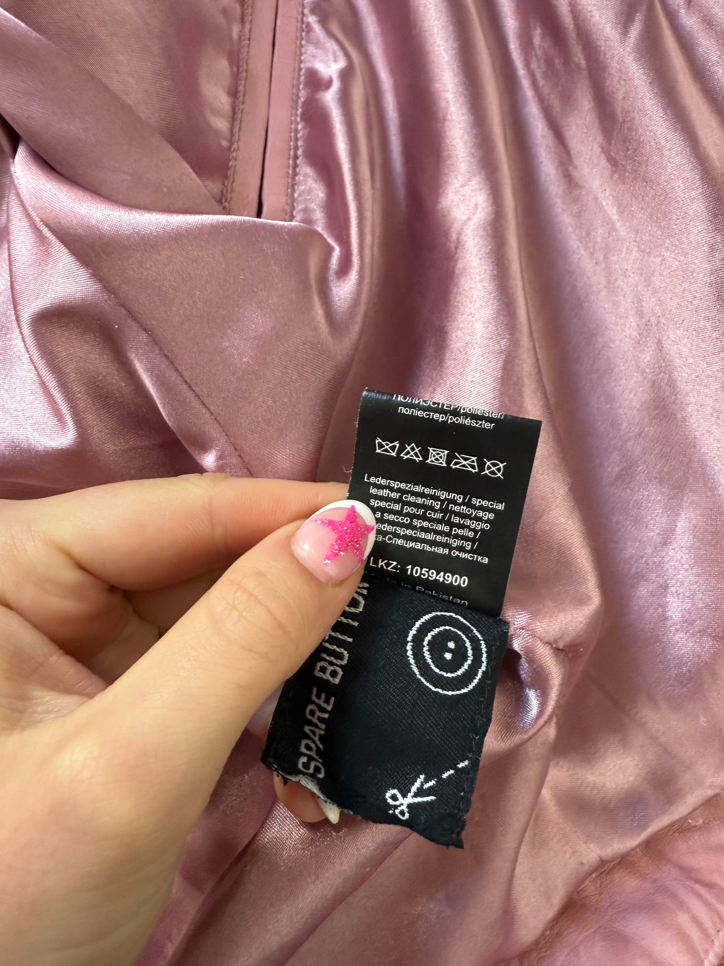 Pink Leather Jacket (UK12)