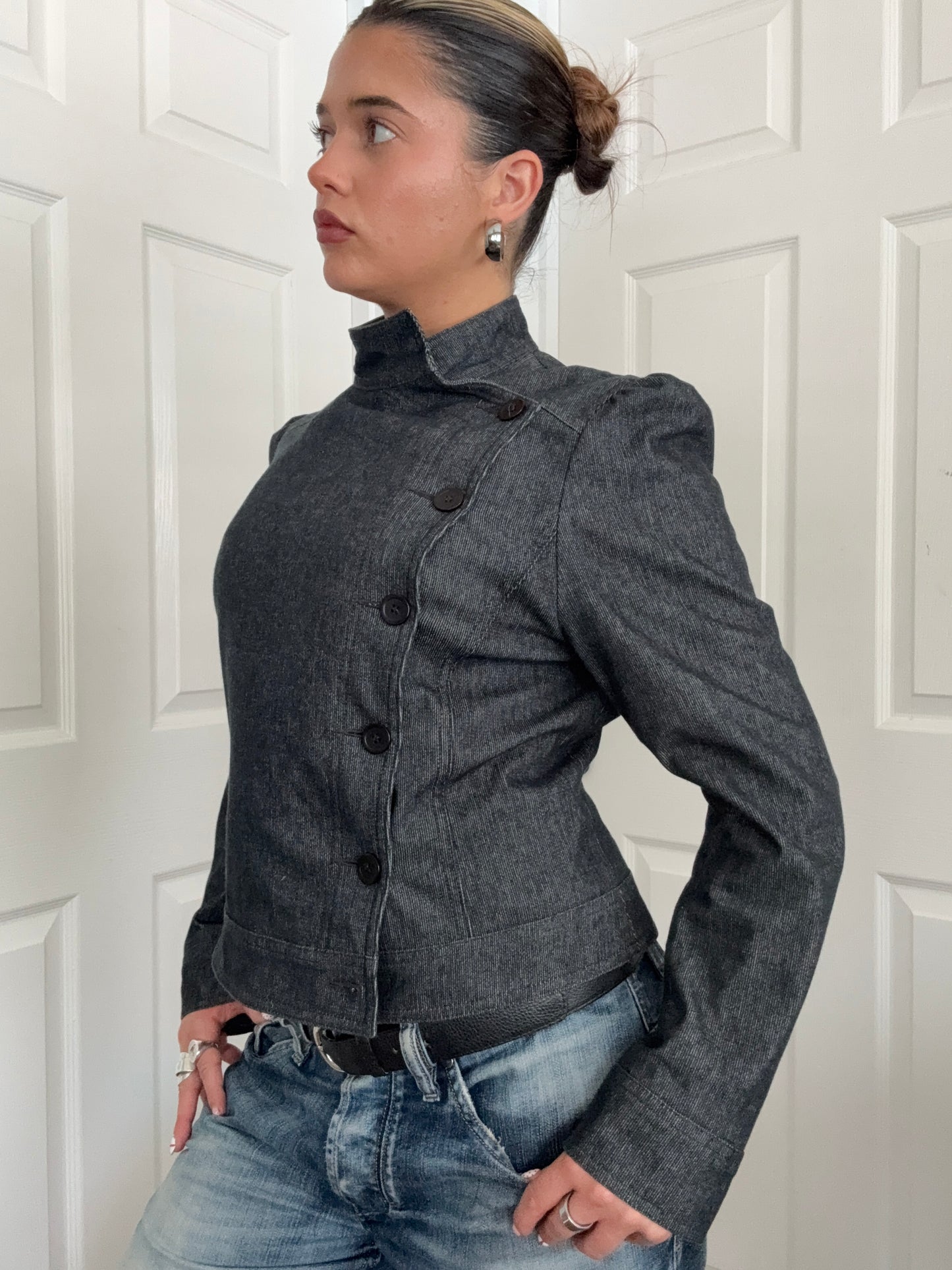Asymmetric Button Jacket (UK14)