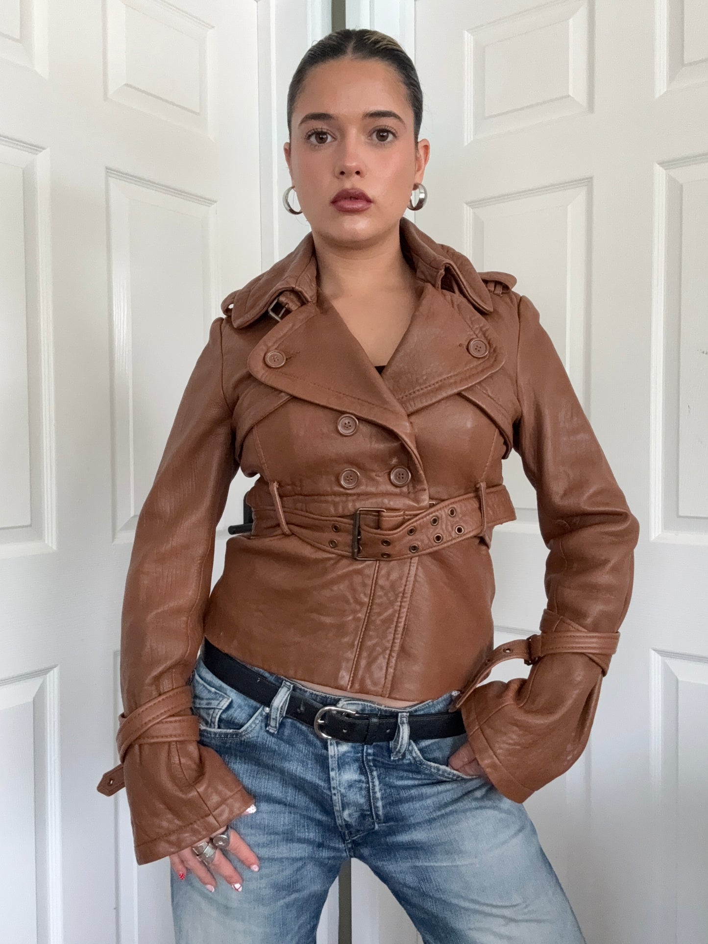 Allsaints Leather 2 in 1 Jacket (UK10)
