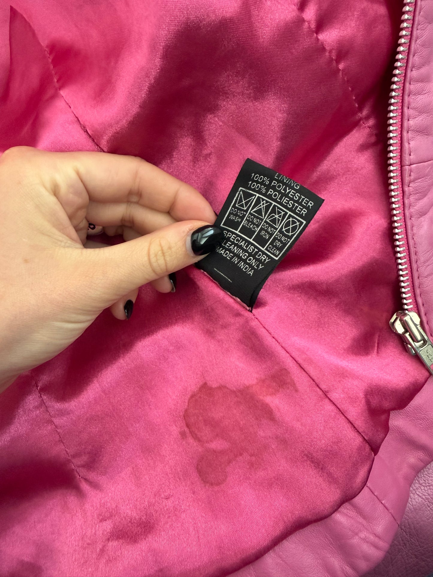 Pink Leather Jacket (M)