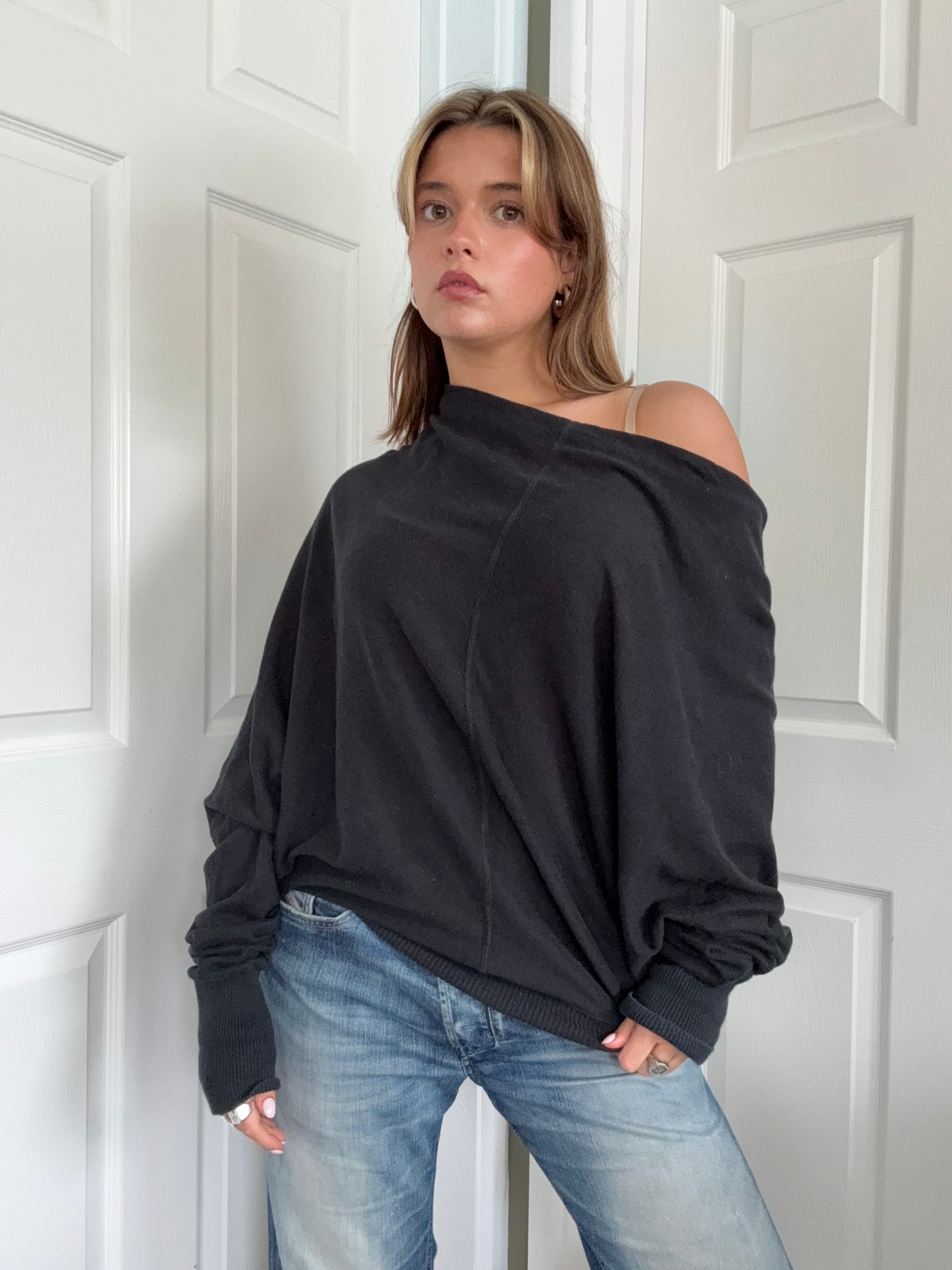 Allsaints Batwing Popper Jumper (UK12)