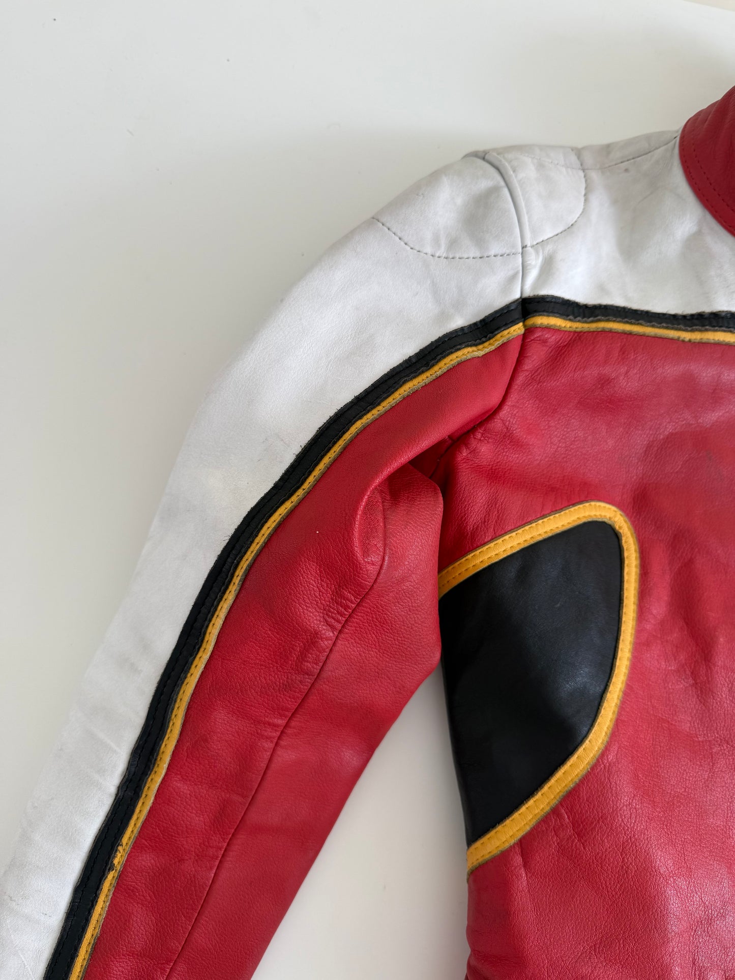Vintage Leather Biker Jacket (XS)