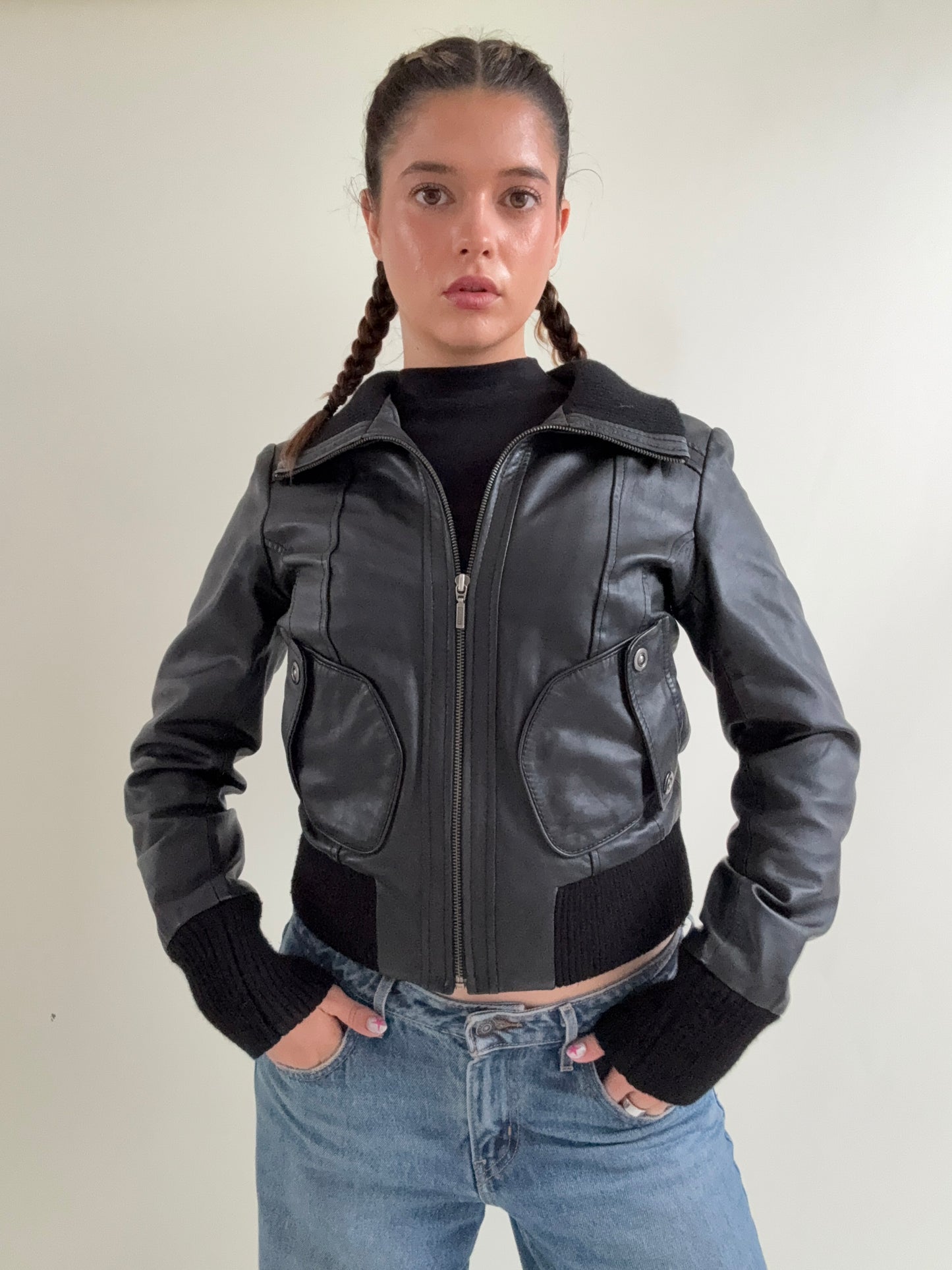 Oasis Leather Jacket (UK12)