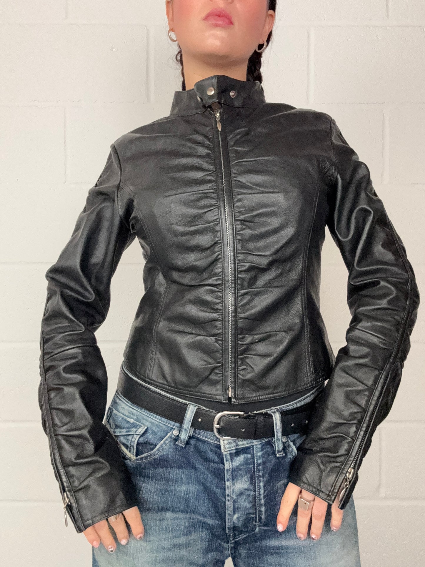 Leather Y2K Jacket (UK10)