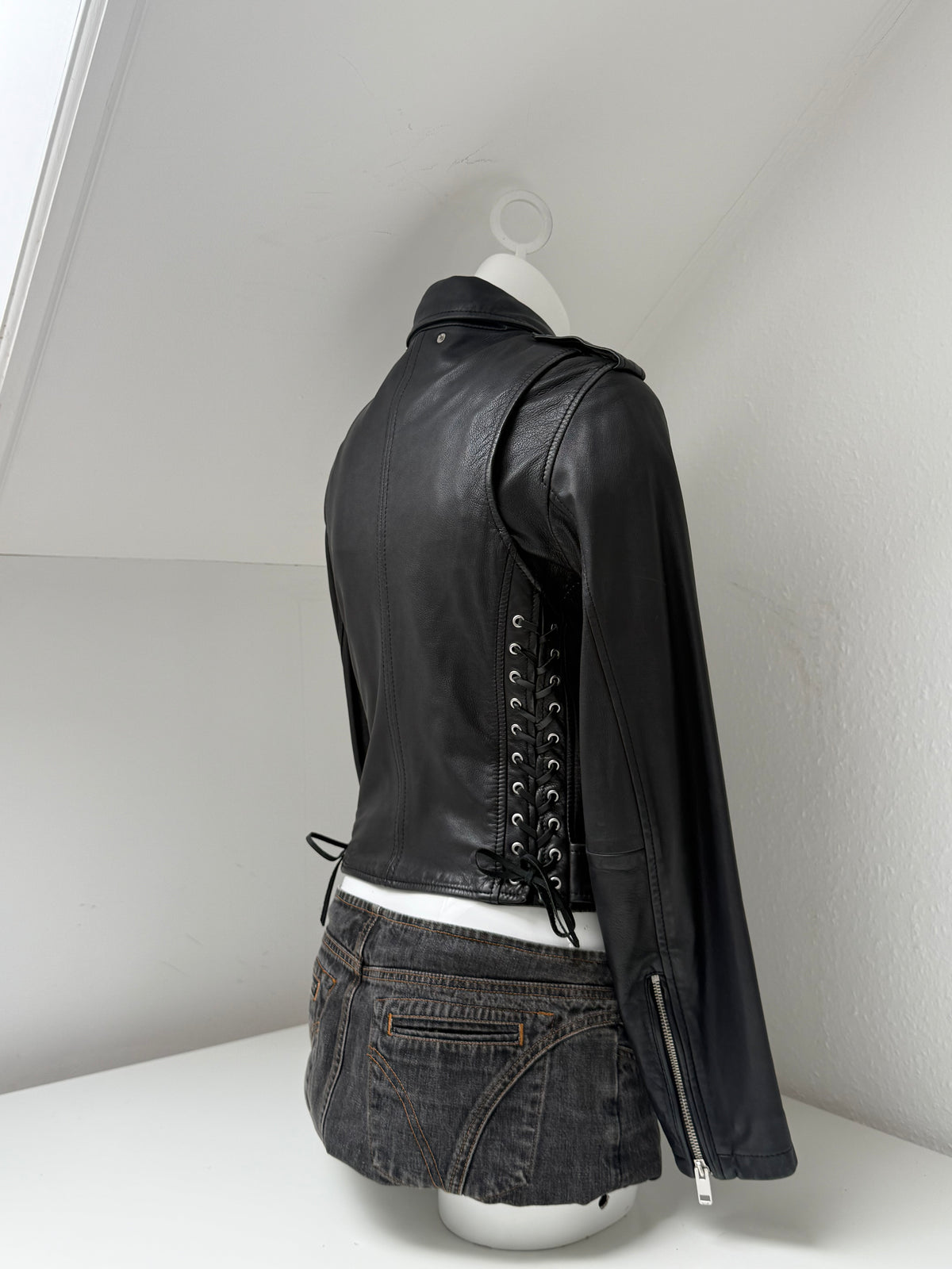 Diesel Leather Corset Biker Jacket (XS)