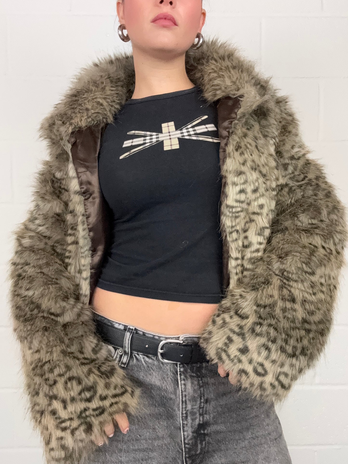 Faux Fur Leopard Jacket (UK10)