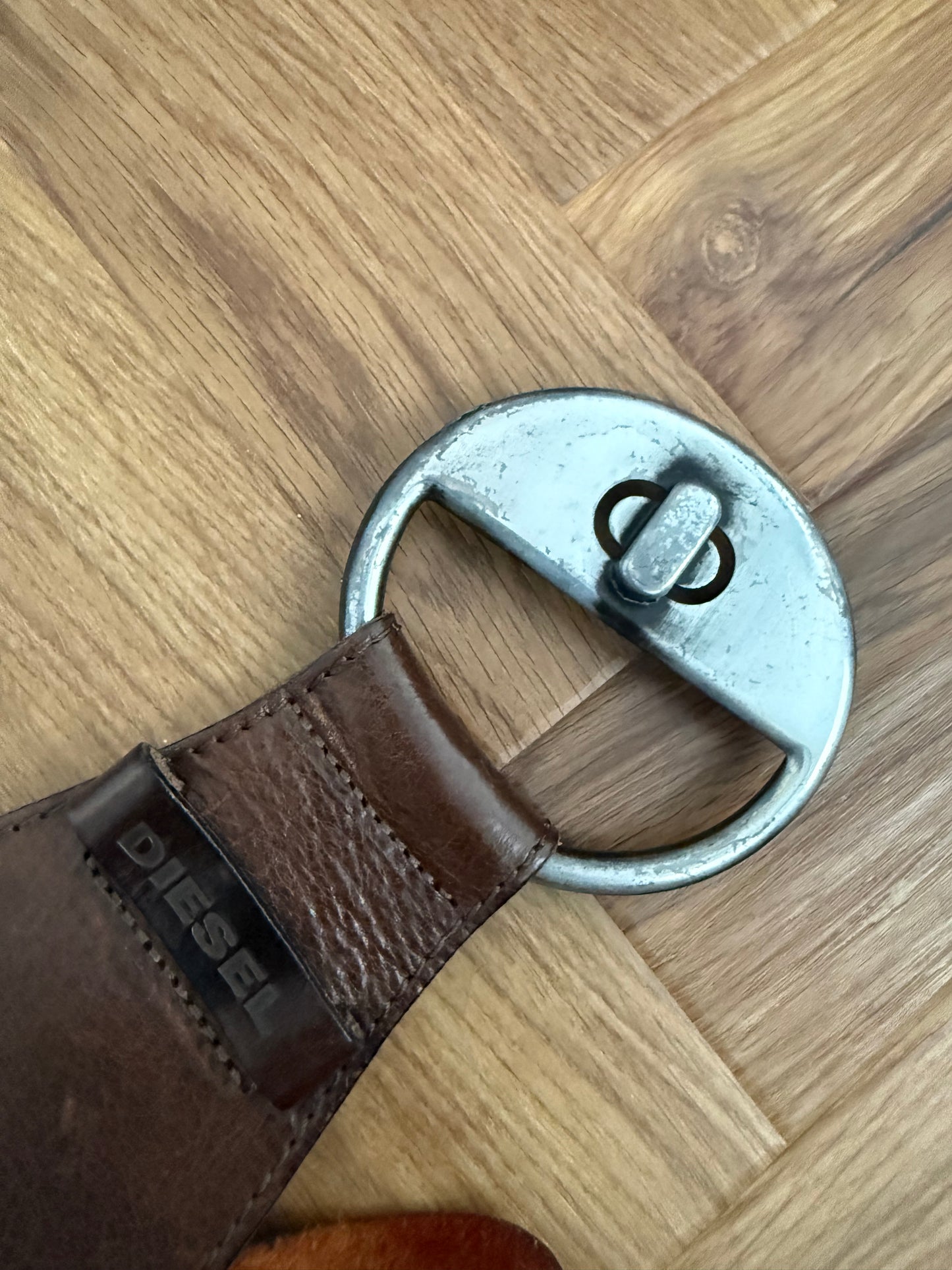 Diesel Red Leather Belt (XS)