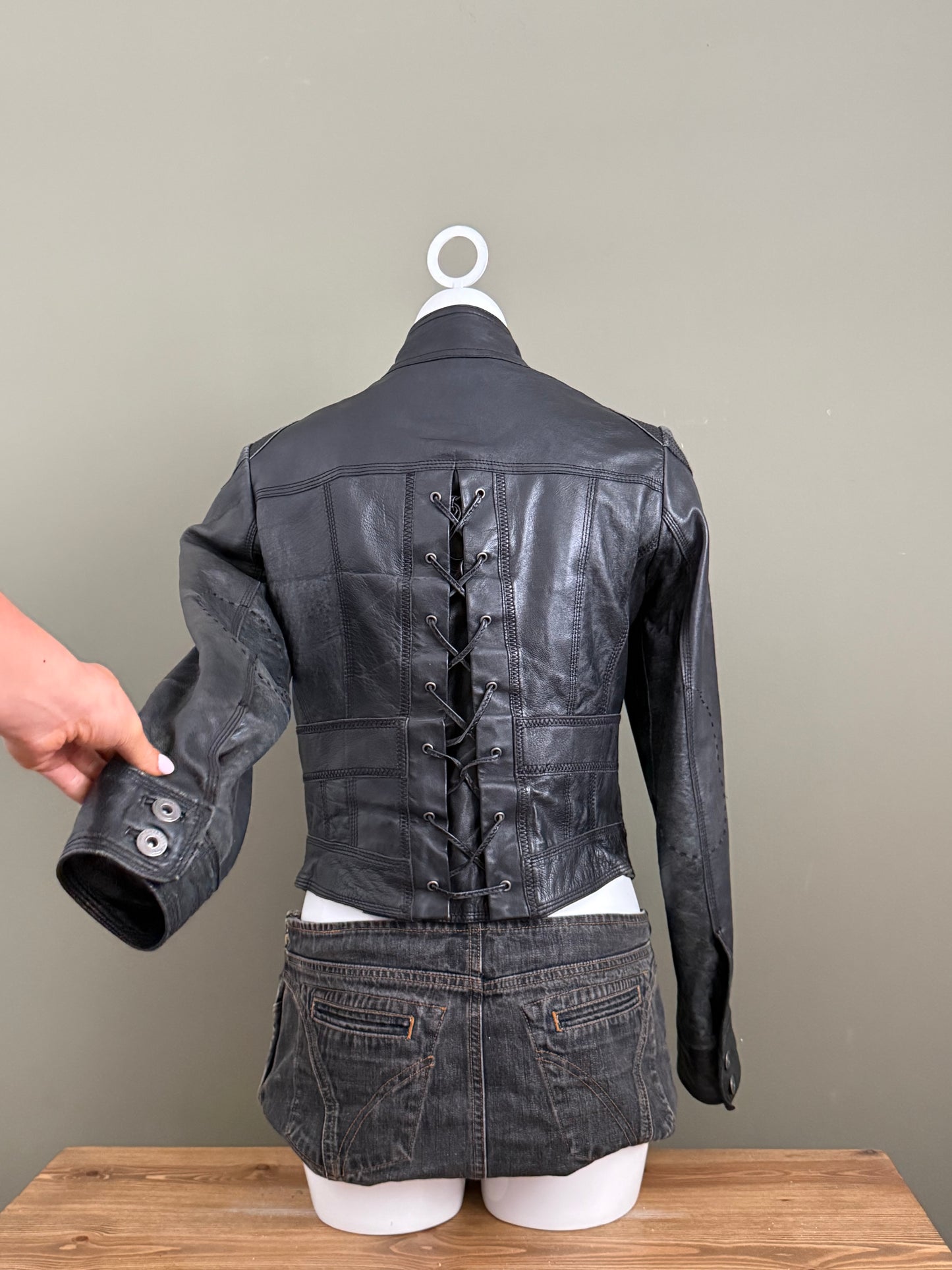 Leather Corset Jacket (UK12)