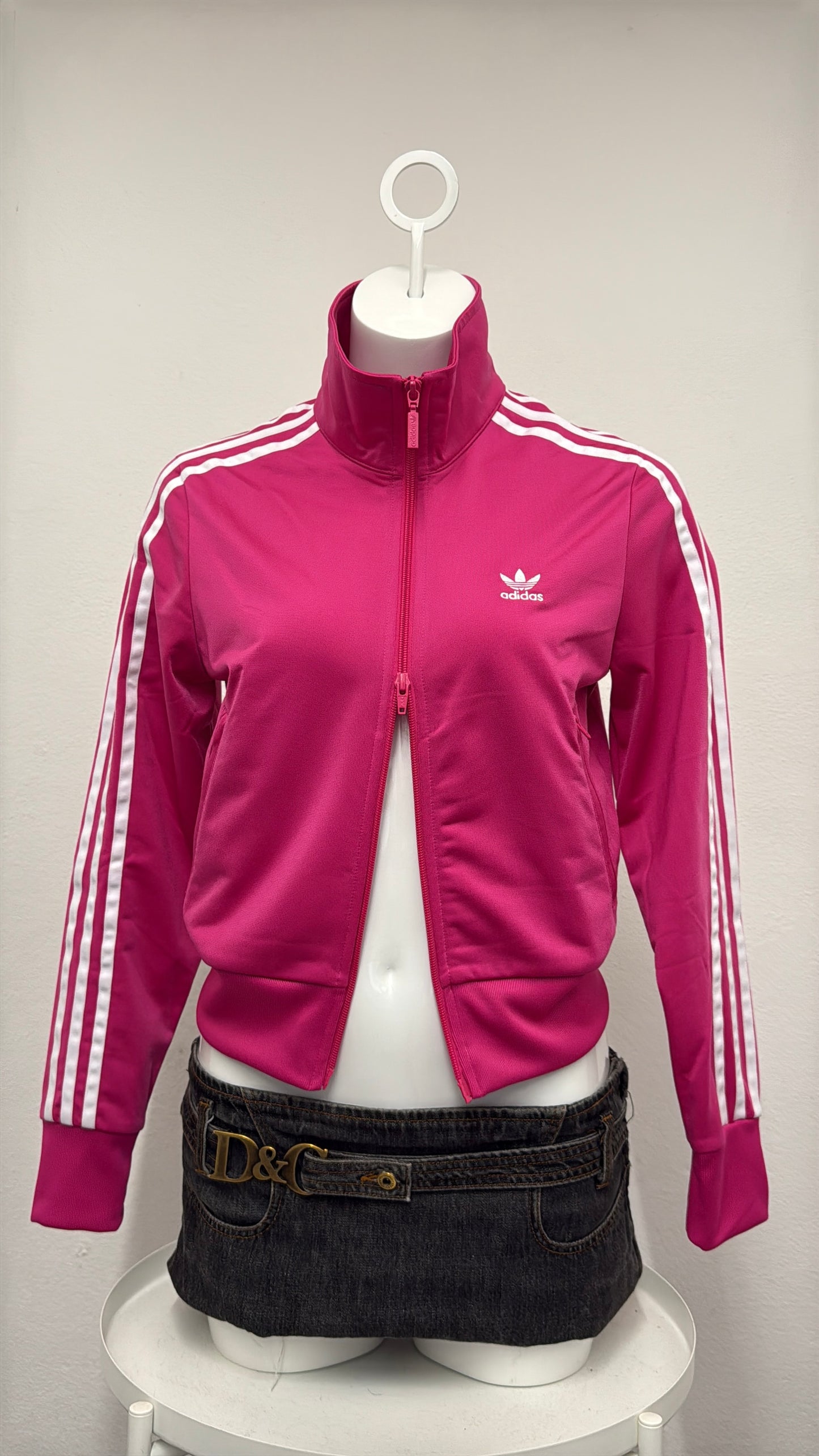 Pink Adidas Tracksuit Top (UK10)