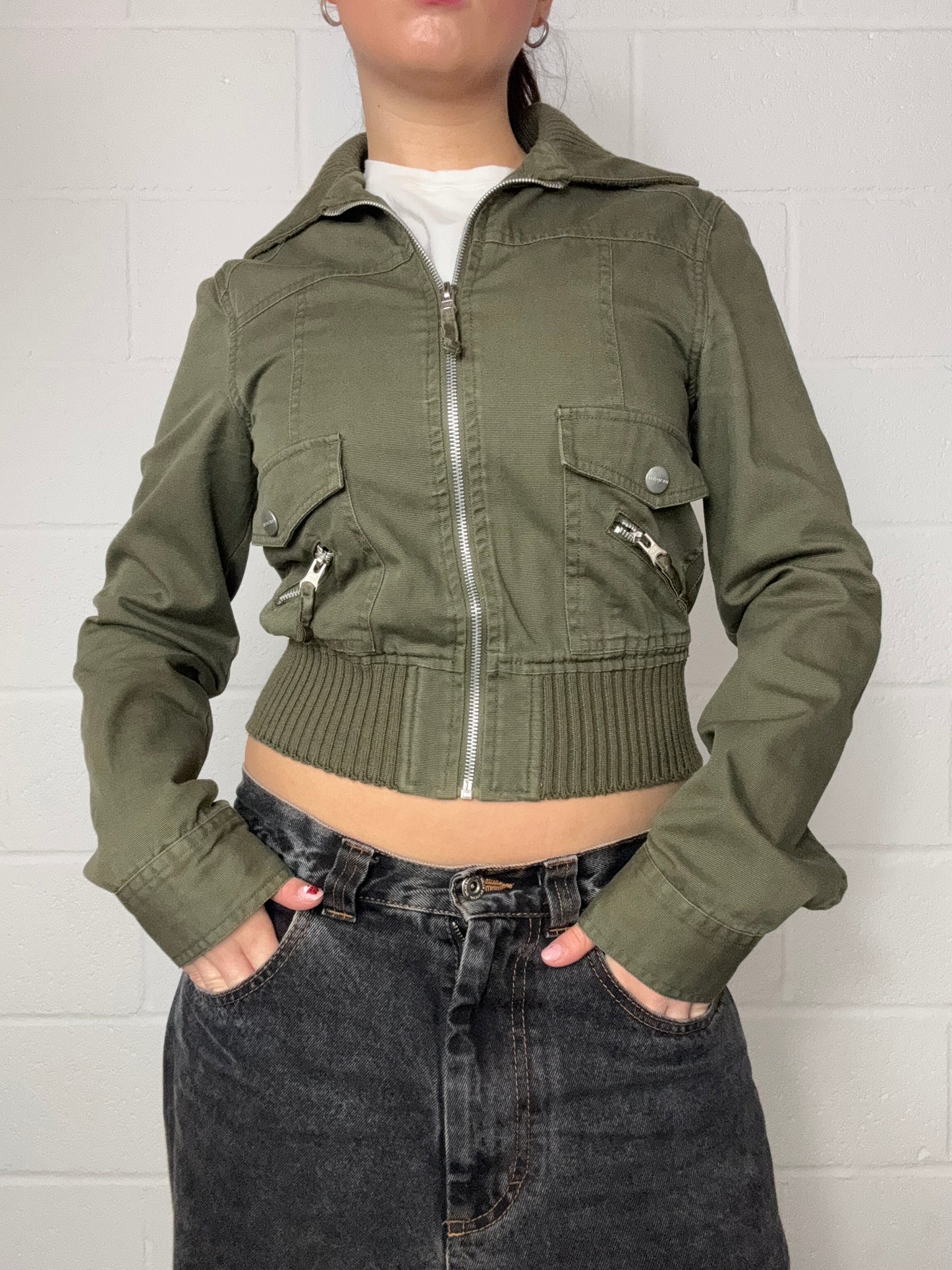 Khaki Bomber Jacket (S)