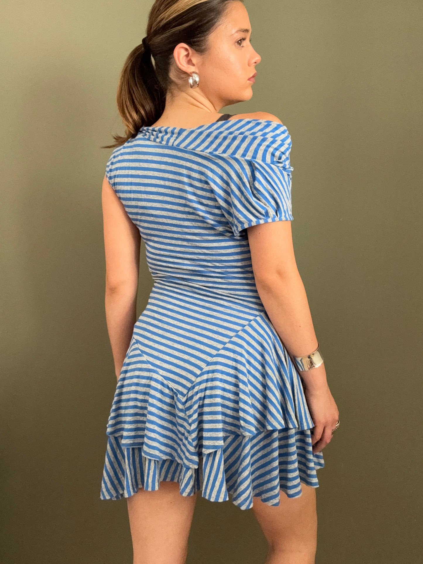 Y2K Striped Mini Dress