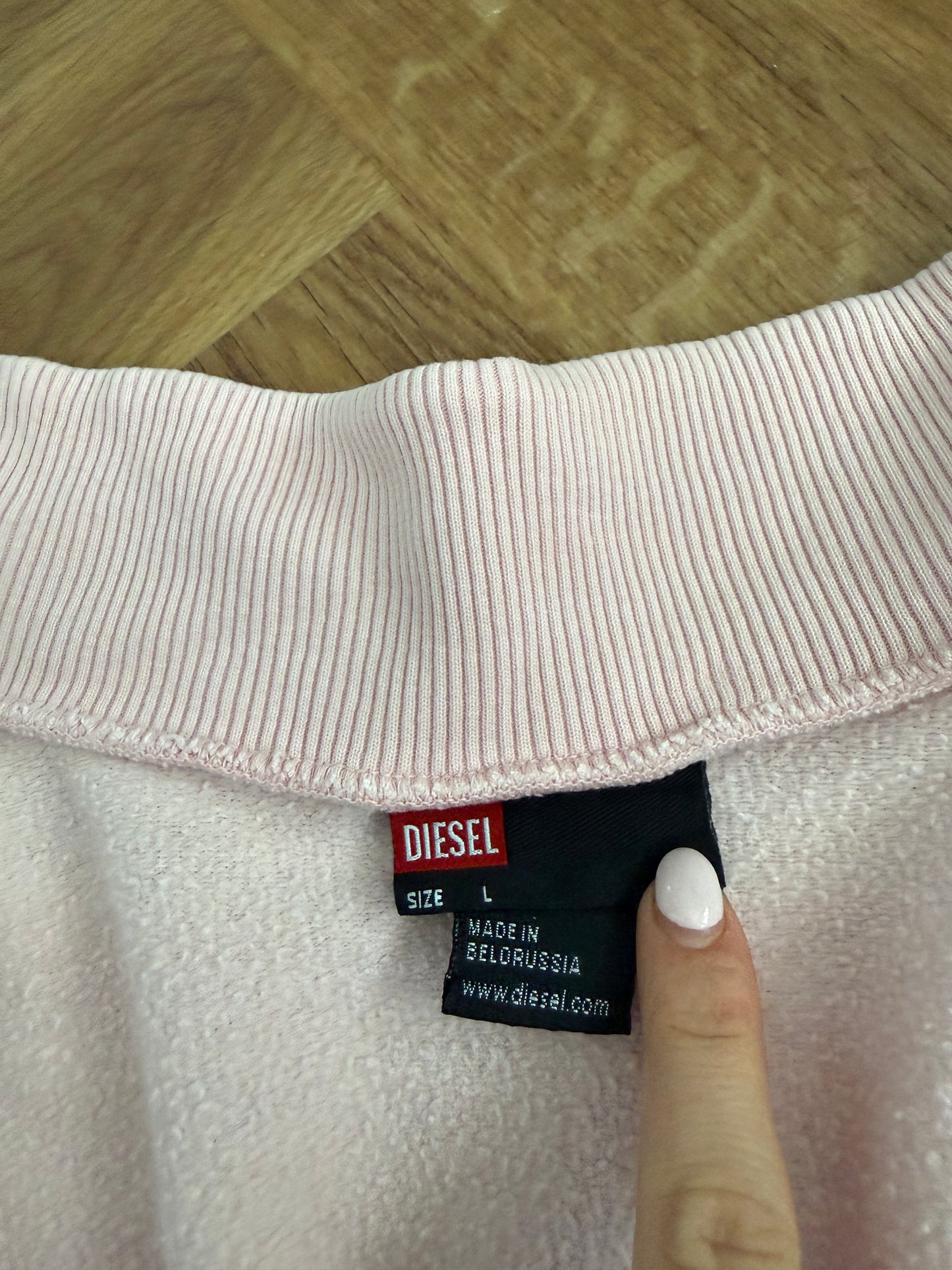 Baby Pink Diesel Zip Jumper (L)