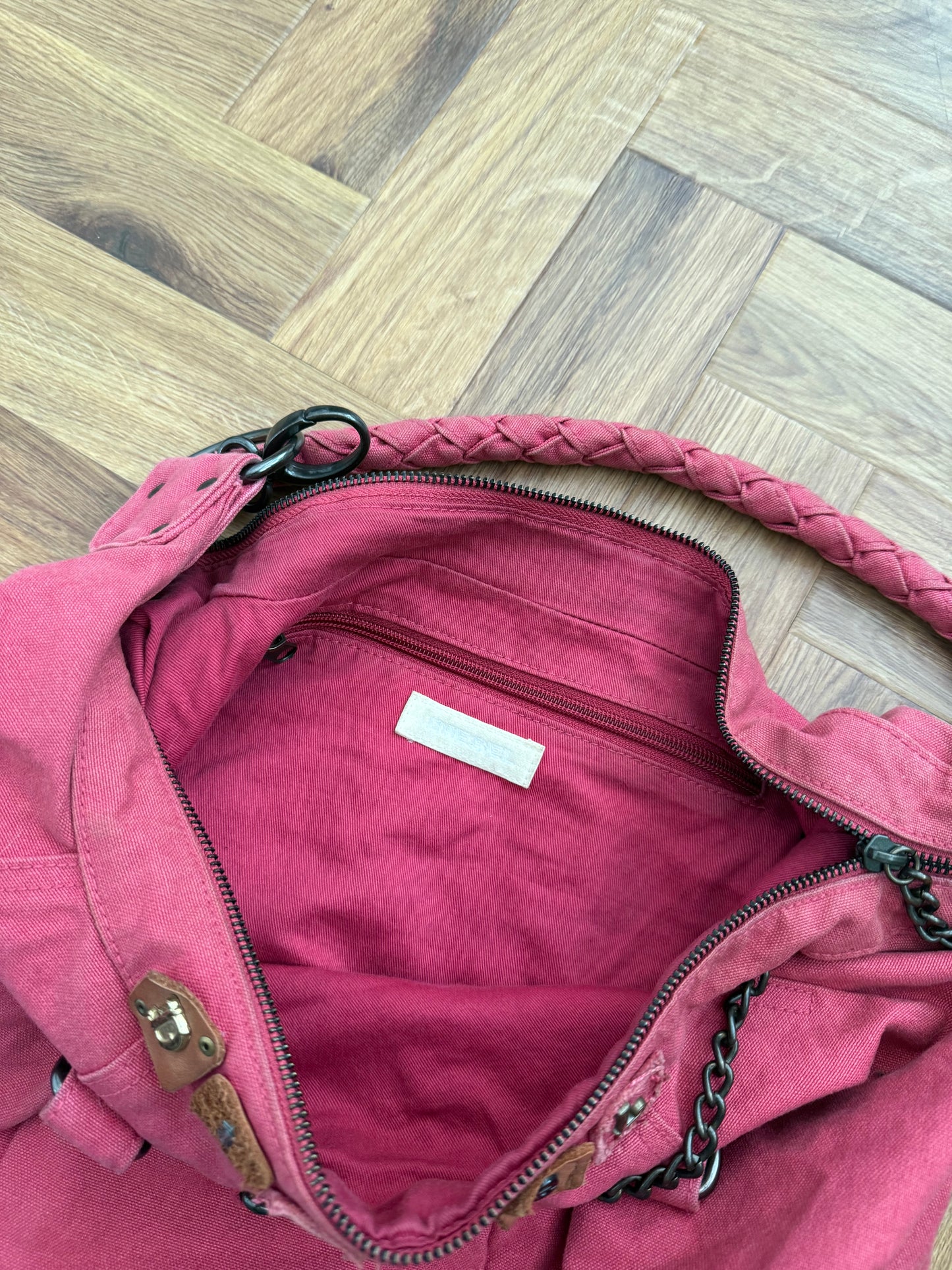 Pink Diesel Slouchy Shoulder Bag