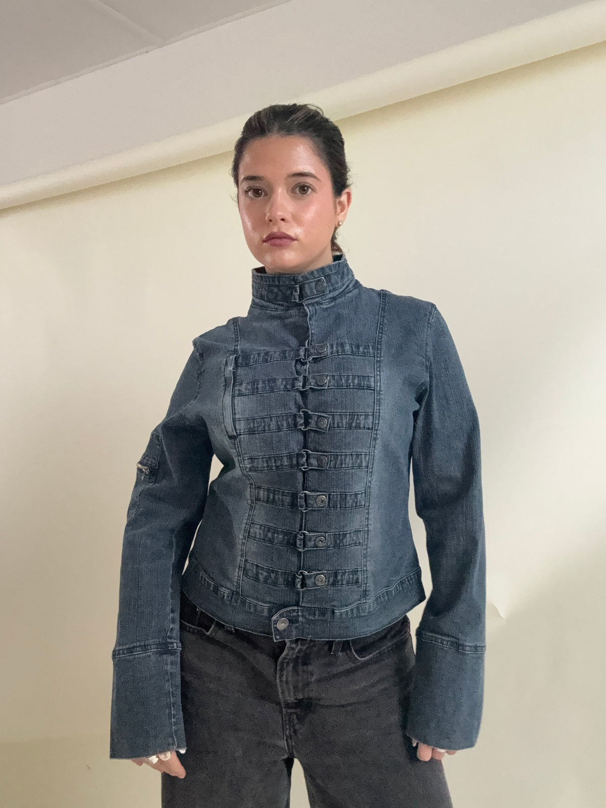 Denim Military Jacket (M)