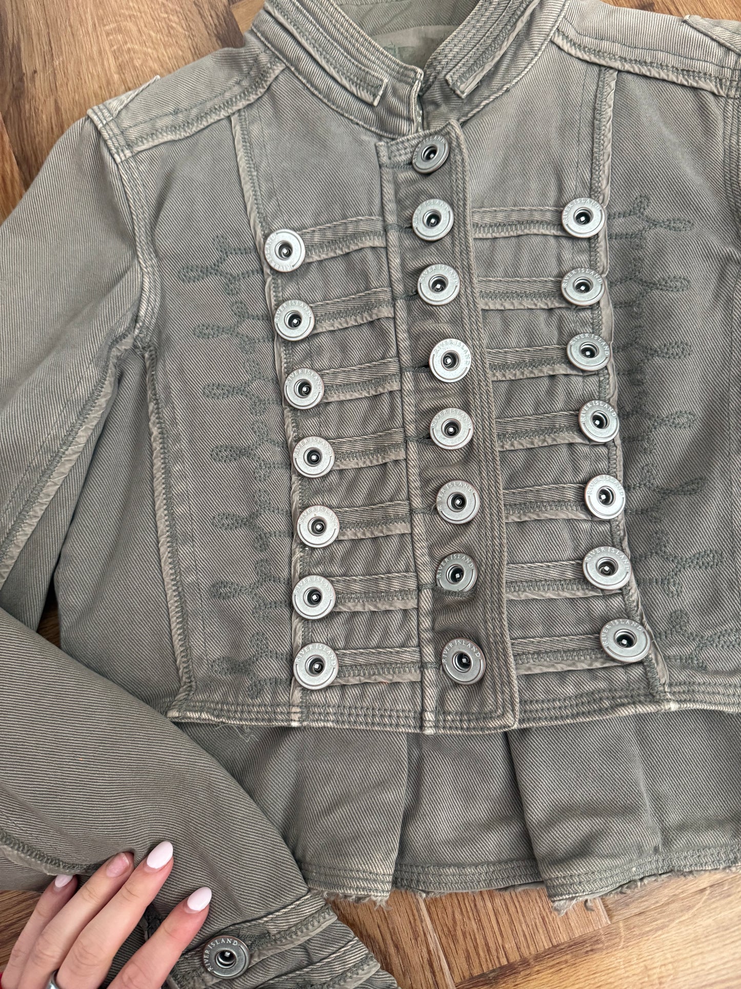 Cropped Military Cargo Jacket (UK10)