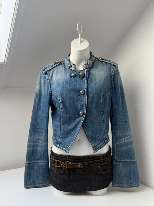 Miss Sixty Denim Military Jacket (L)