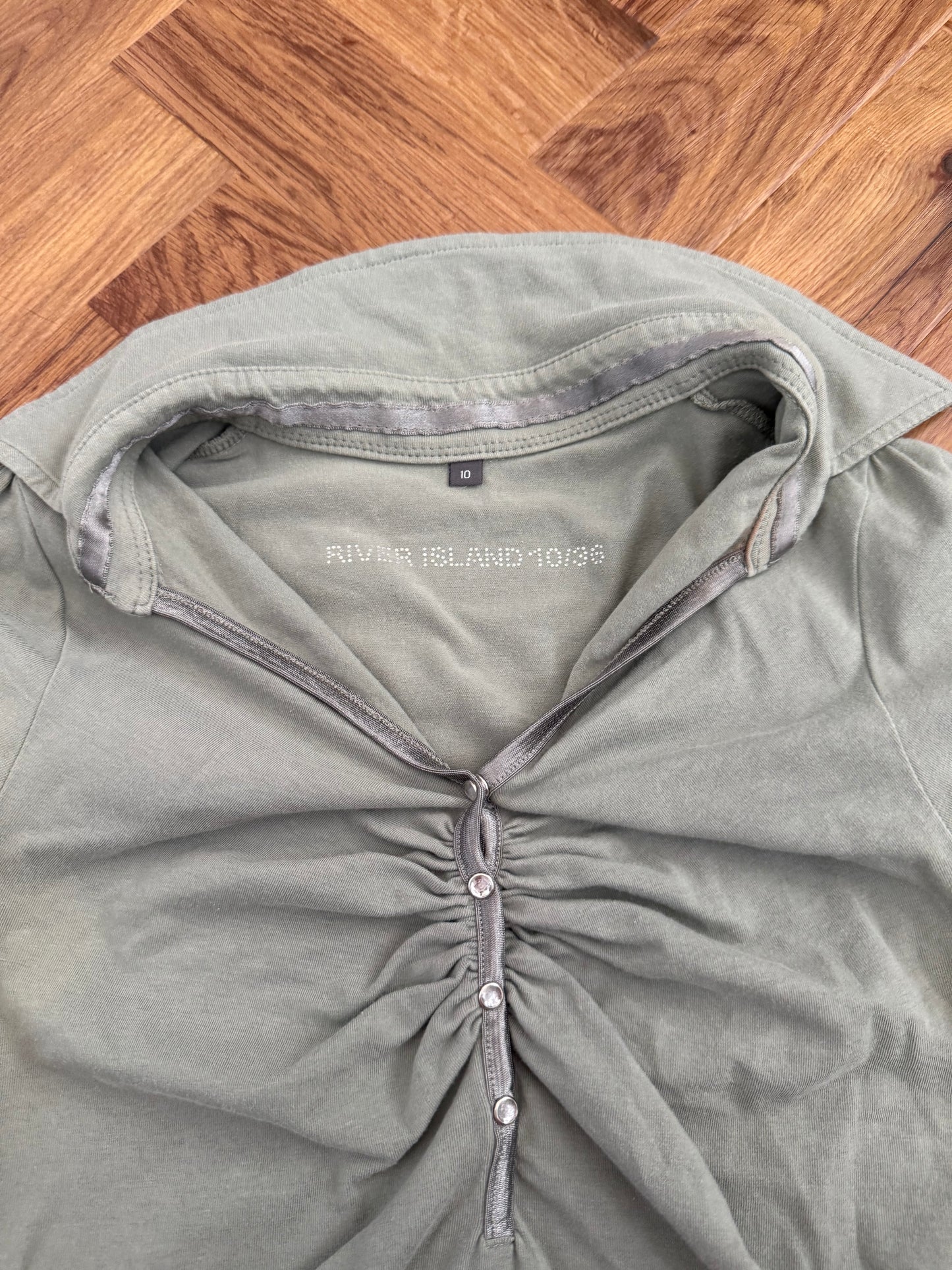 Y2K Fitted Ruched Top (UK10)