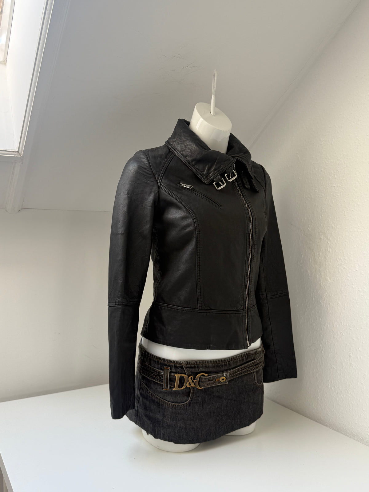 Vintage Allsaints Leather Buckle Jacket (UK8)