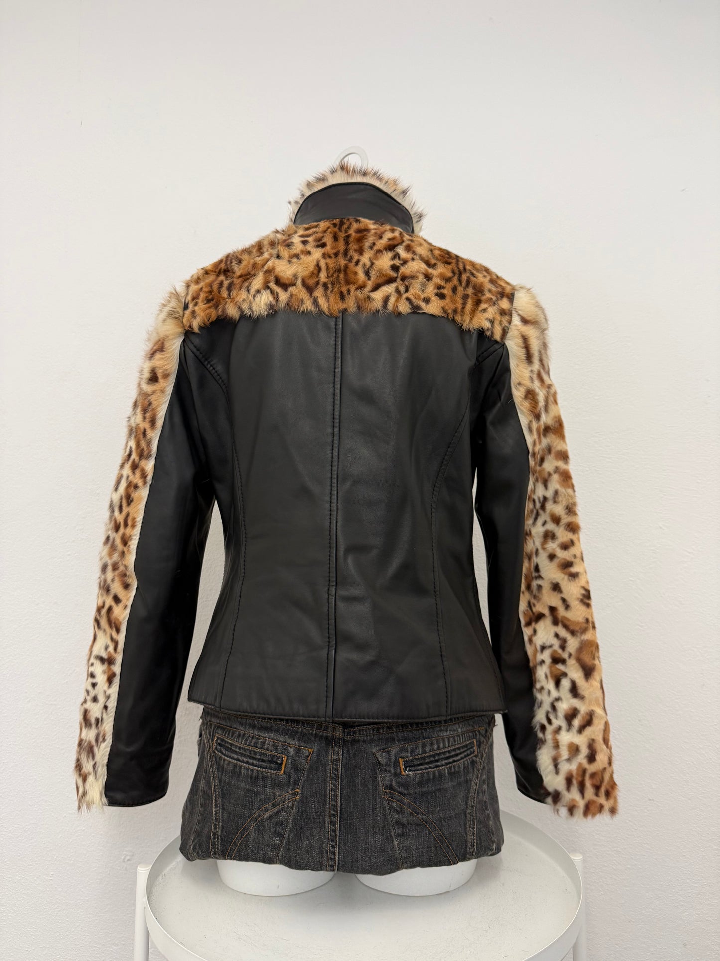 Leather, Faux Fur Jacket (M)