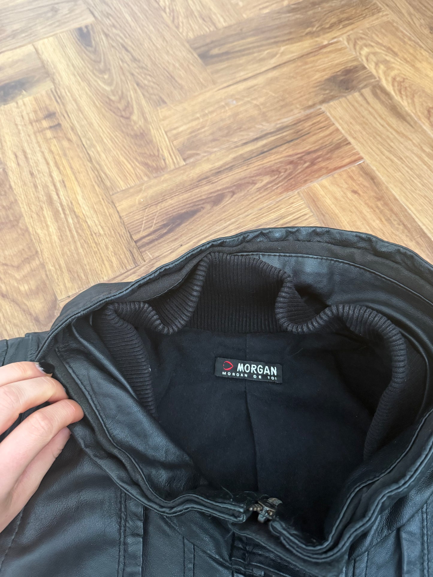 Morgan De Toi Leather Bomber Jacket (S)
