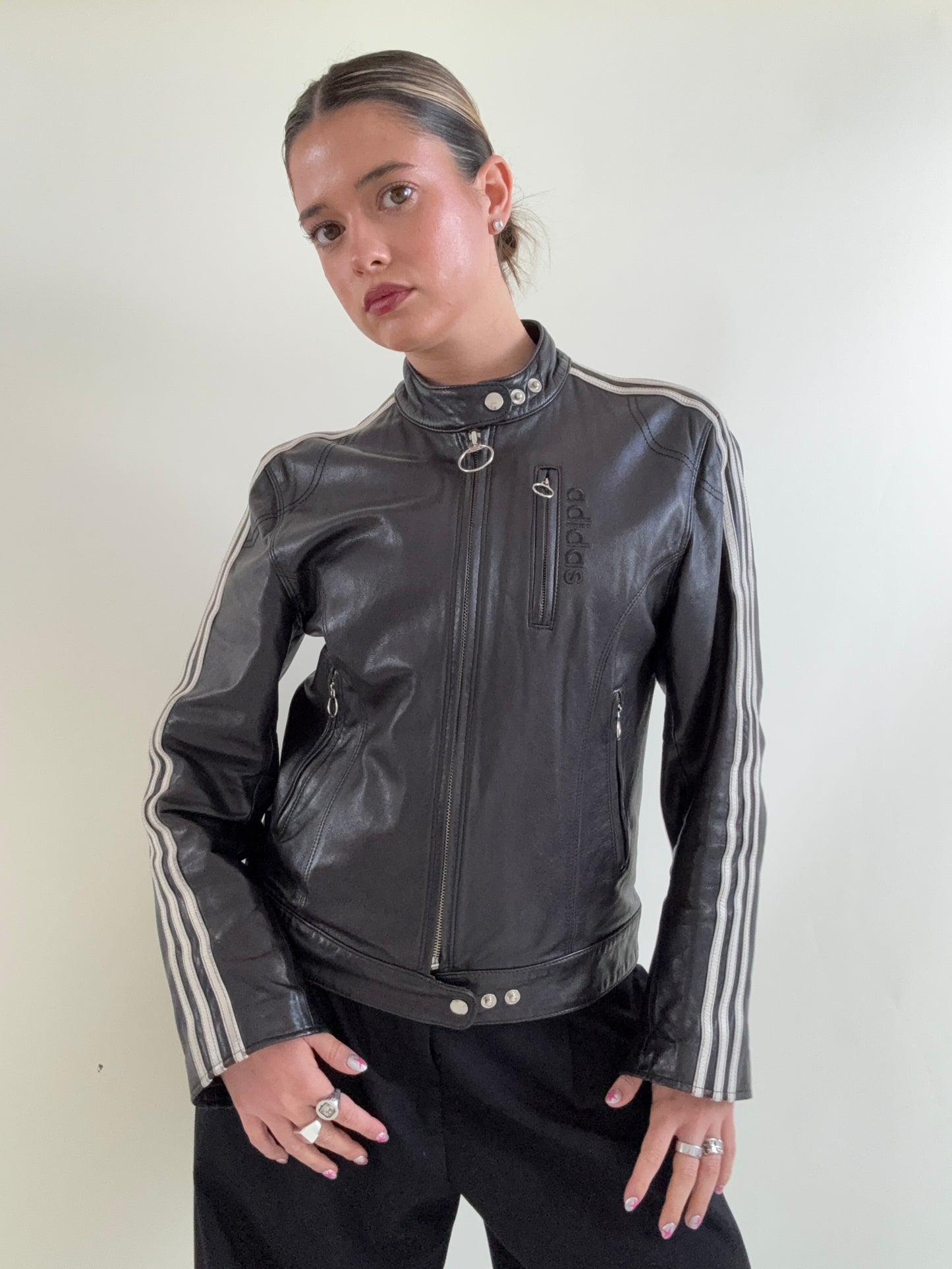 Vintage Adidas Leather Jacket (UK10)