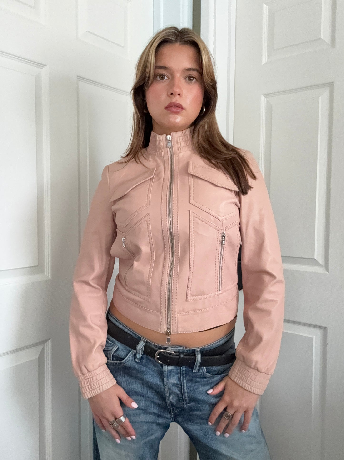 DKNY Leather Jacket (S)