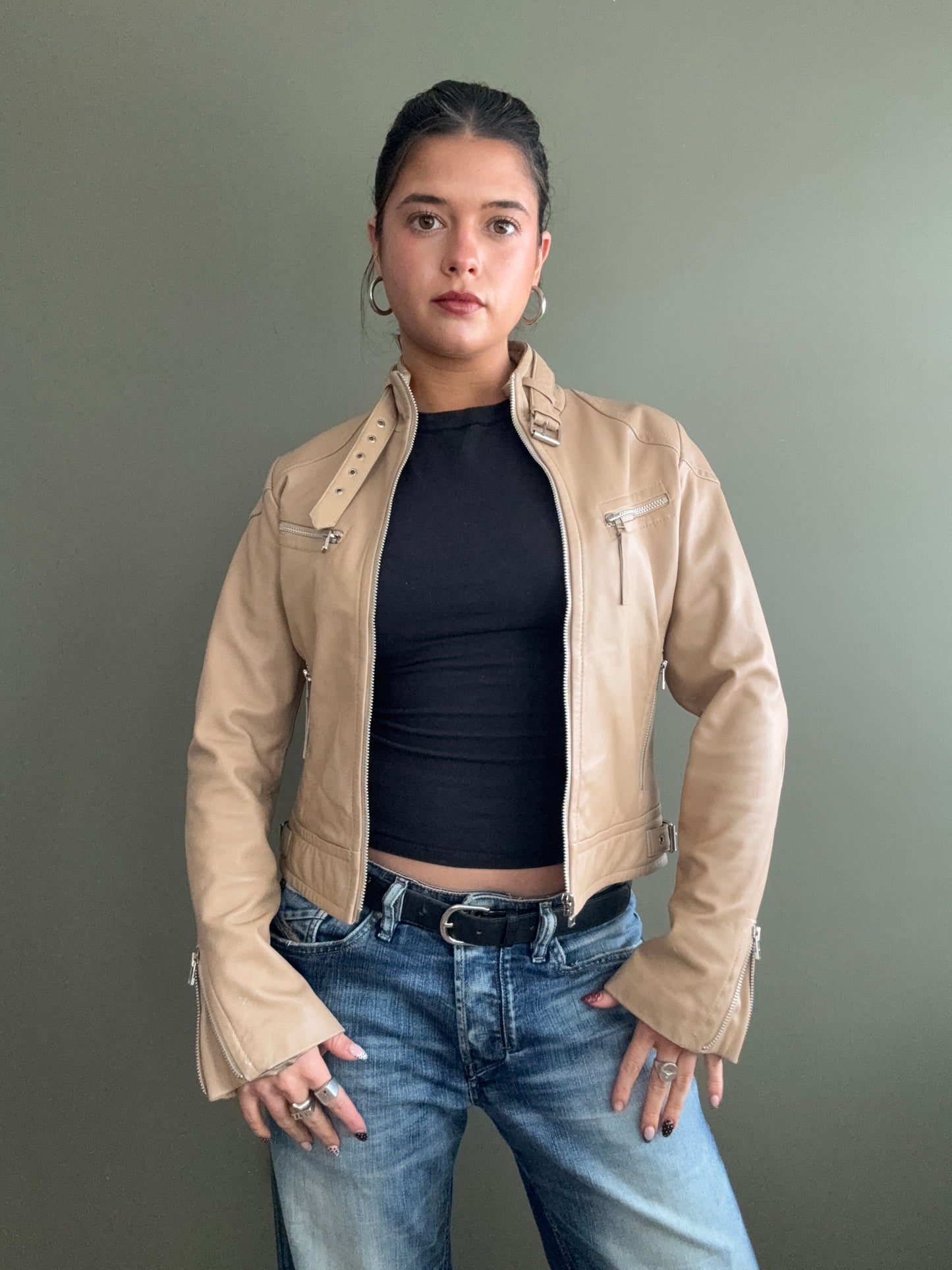 Leather Buckle Jacket (UK10)