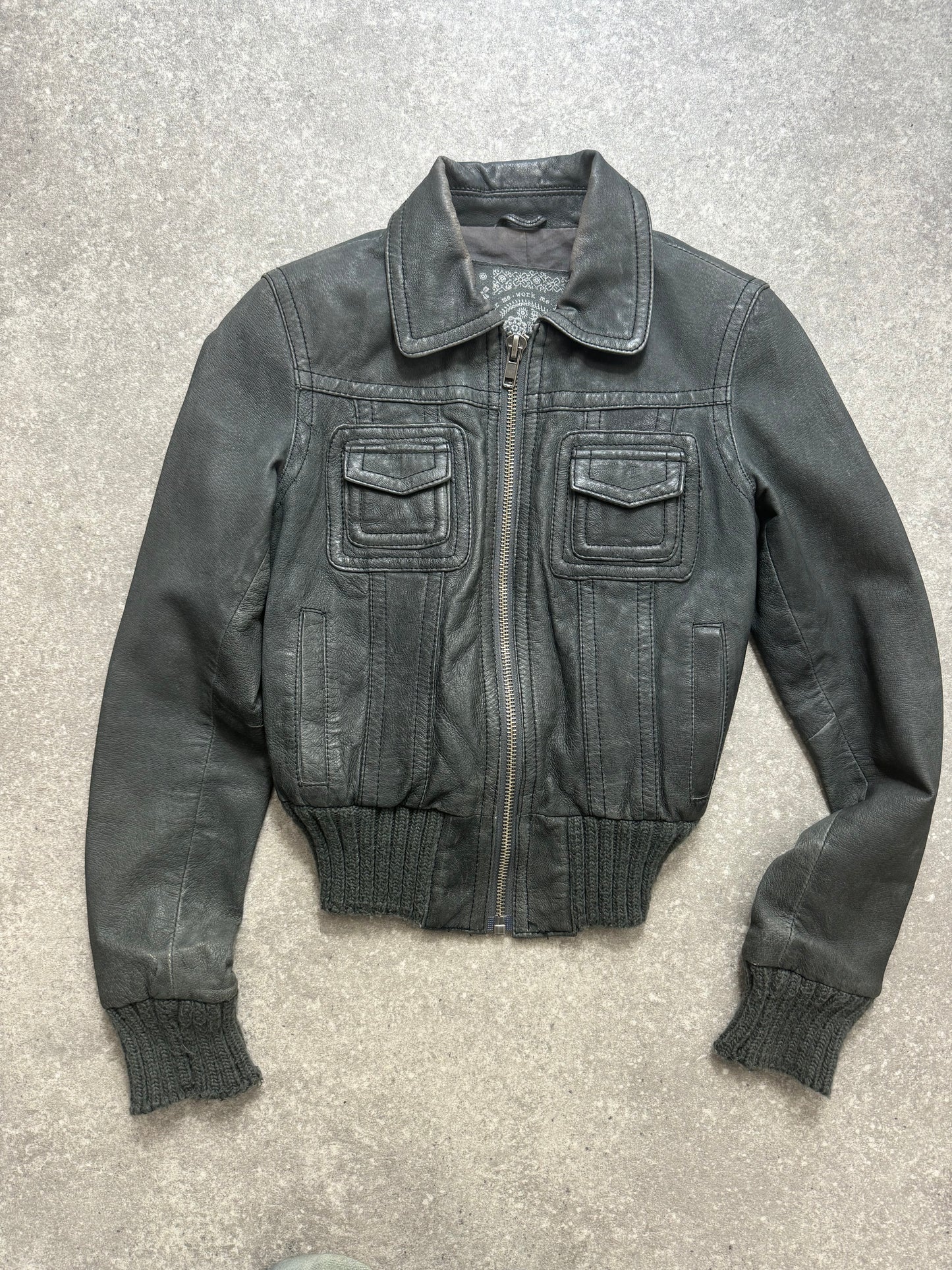 Vintage Leather Jacket (UK8)