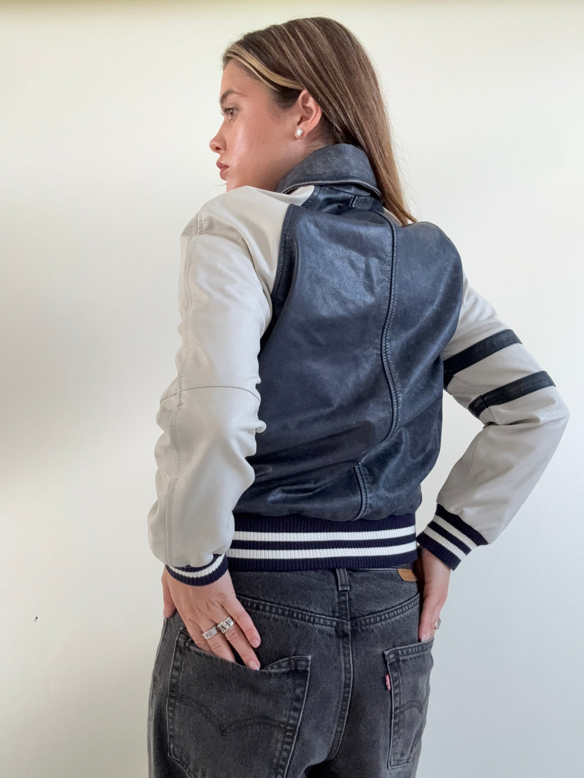 Diesel Leather Bomber Jacket (S)