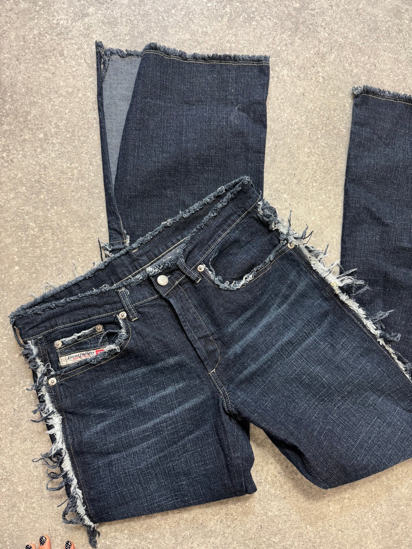 Diesel Distressed Flared Jeans