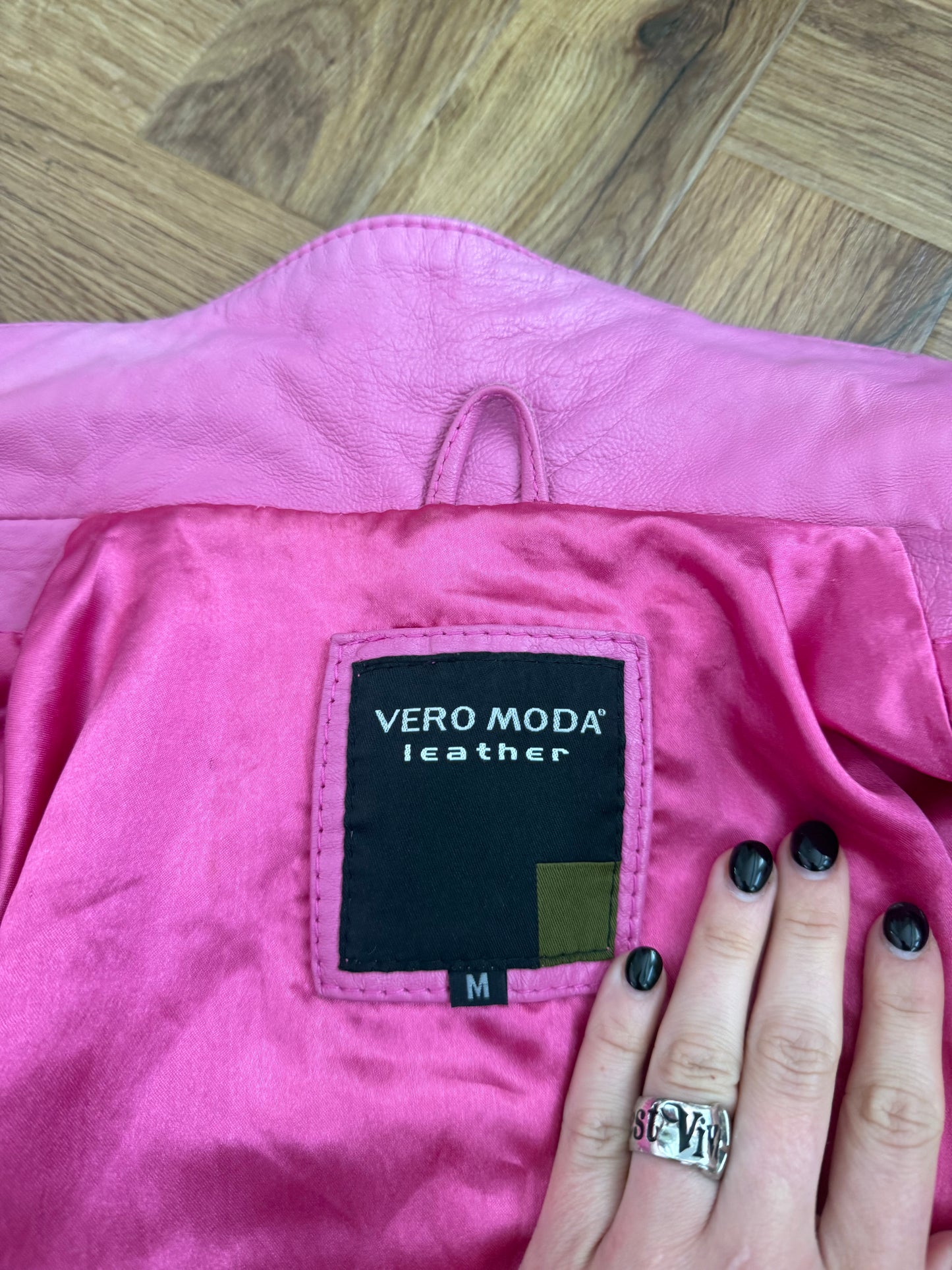 Pink Leather Jacket (M)