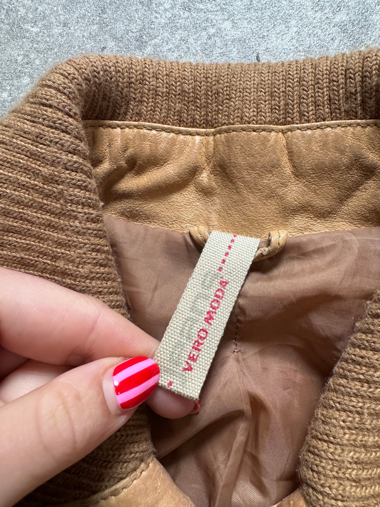 Tan Leather Jacket (M)