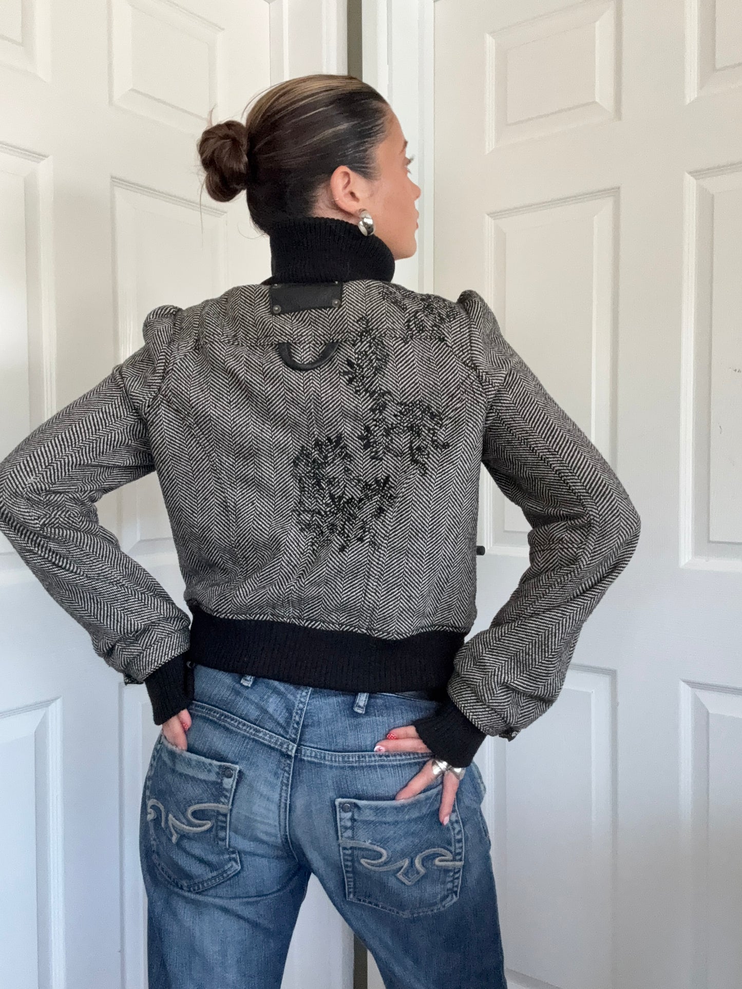 Funnel Neck Y2K Jacket (UK14)