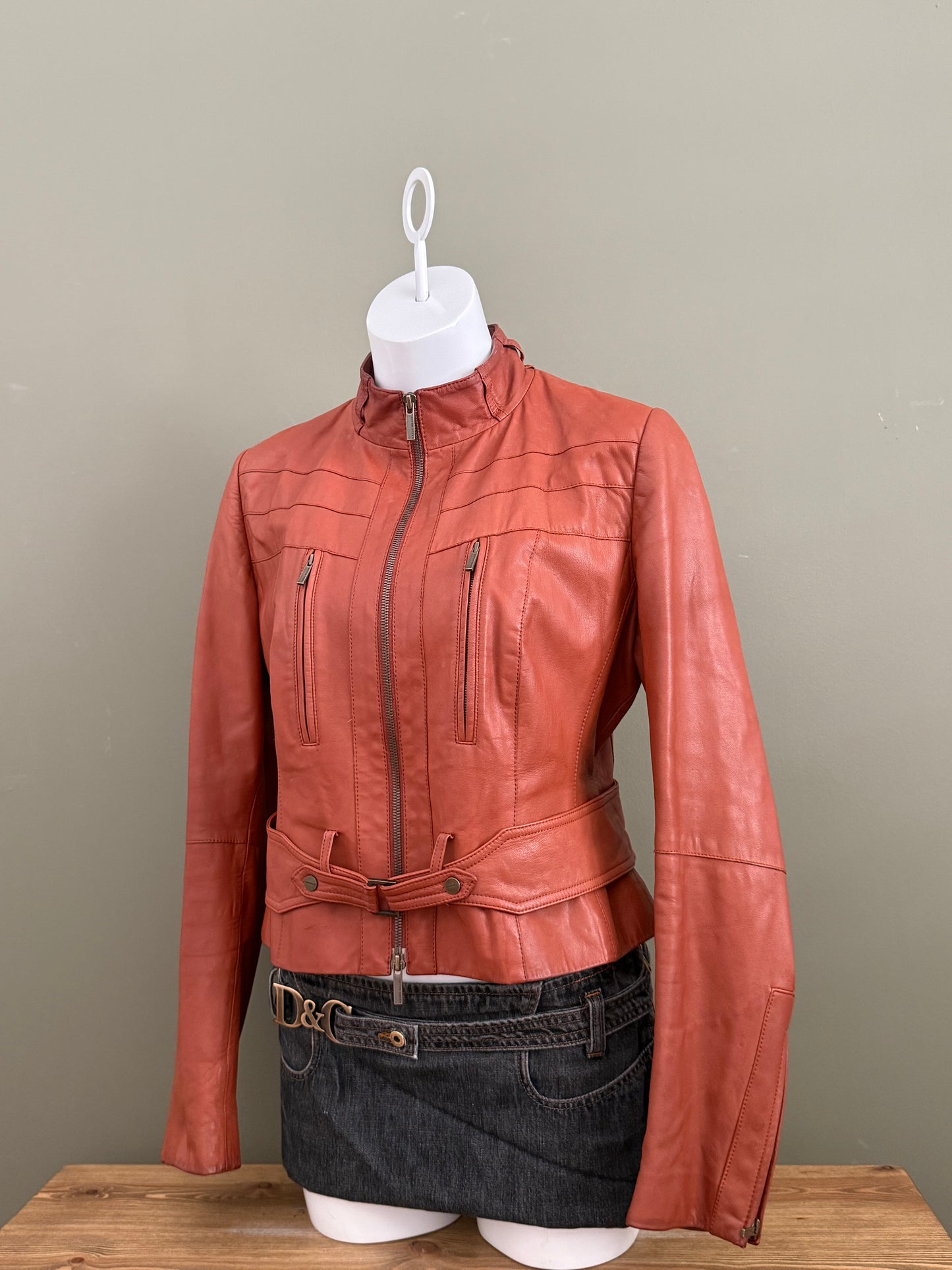 Karen Millen Leather Jacket (UK14)
