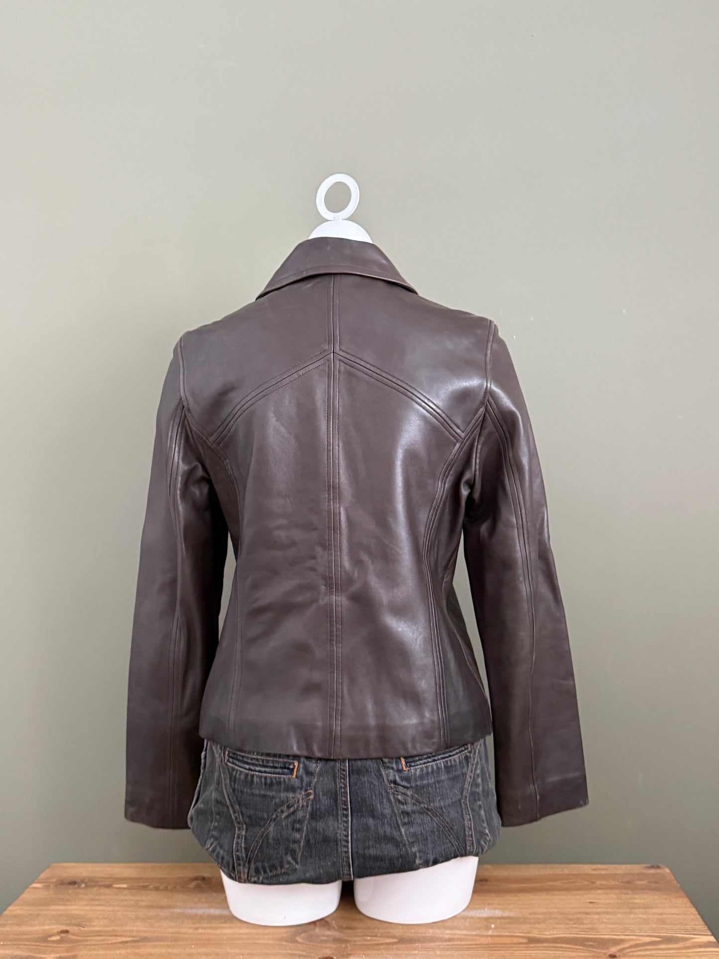 Guess Leather Jacket (UK14)