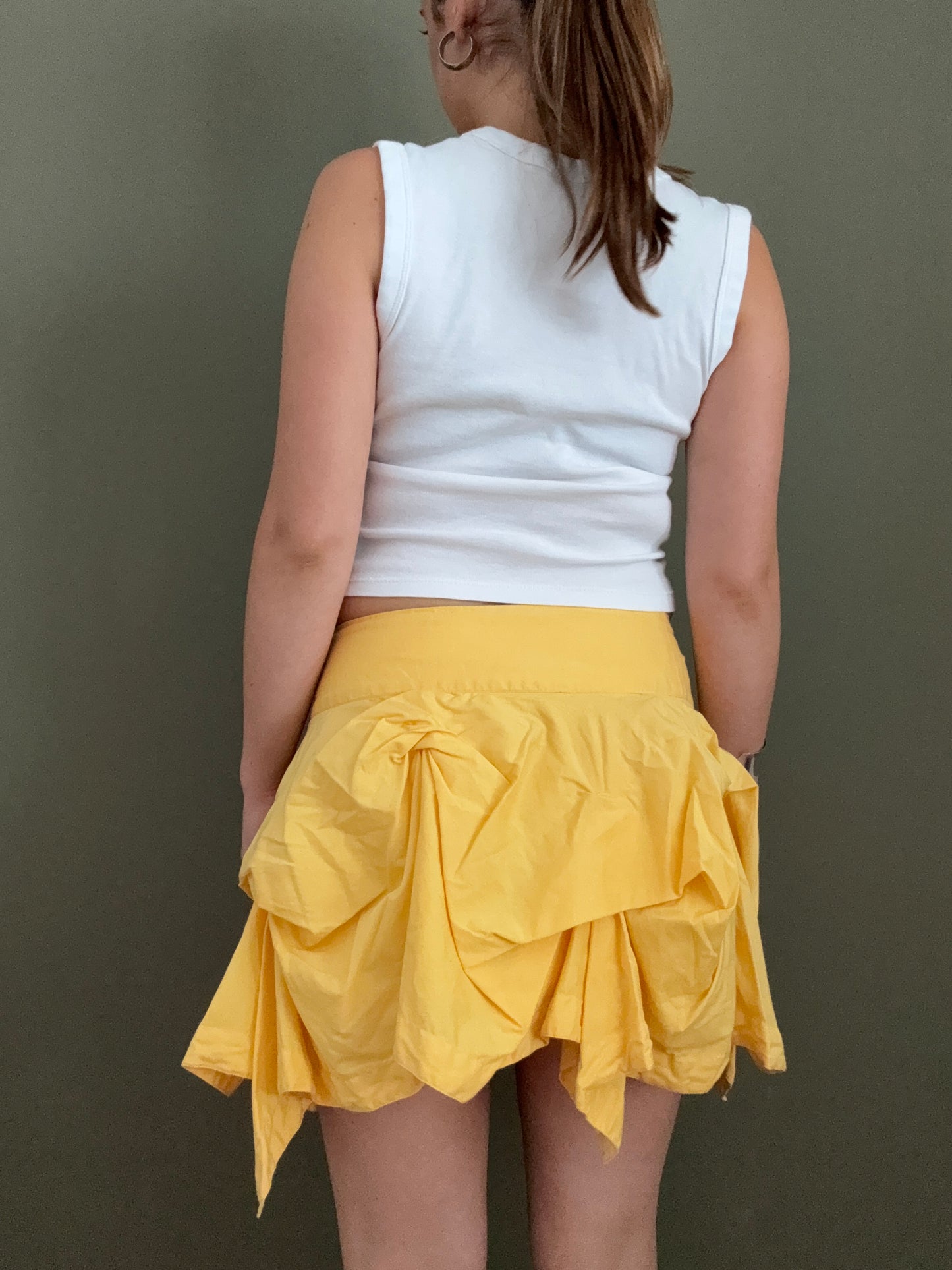Yellow Allsaints Ruffle Skirt (UK10)