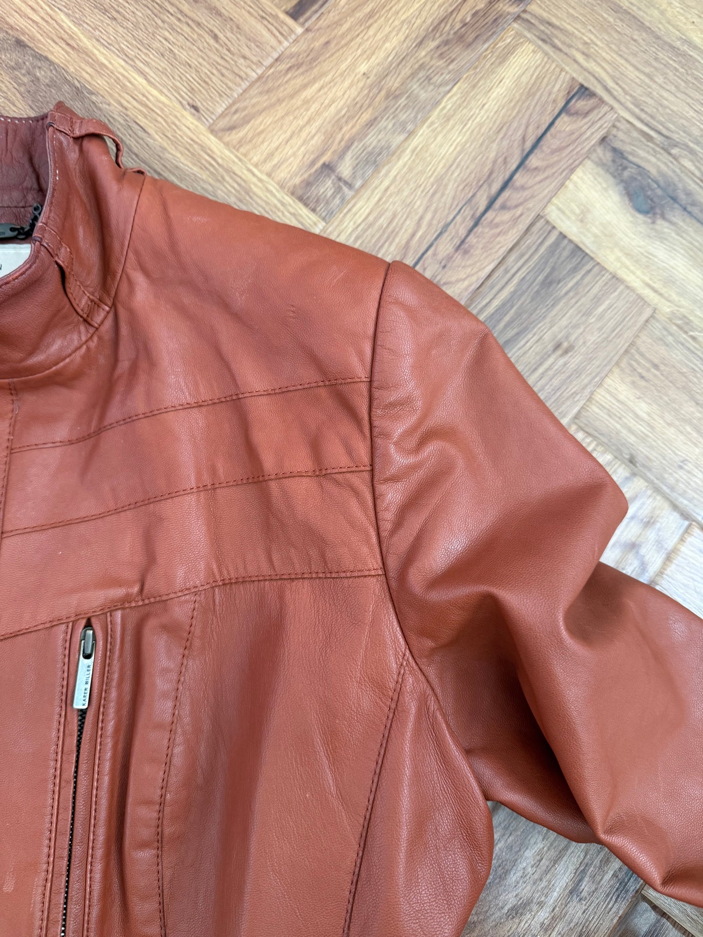 Karen Millen Leather Jacket (UK14)