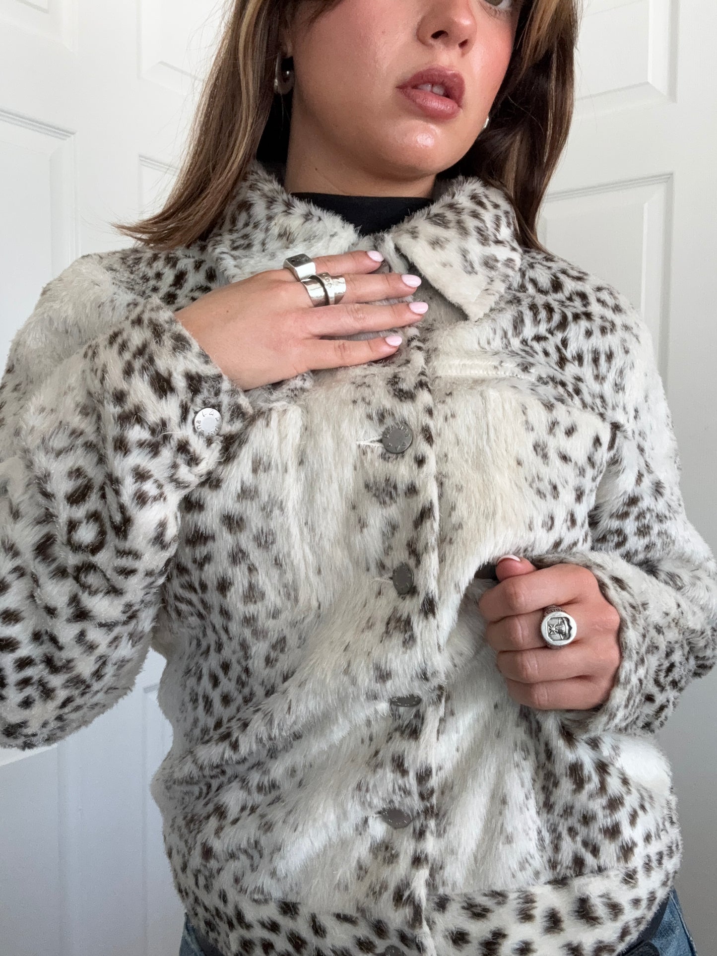 Faux Fur Leopard Jacket (UK14)