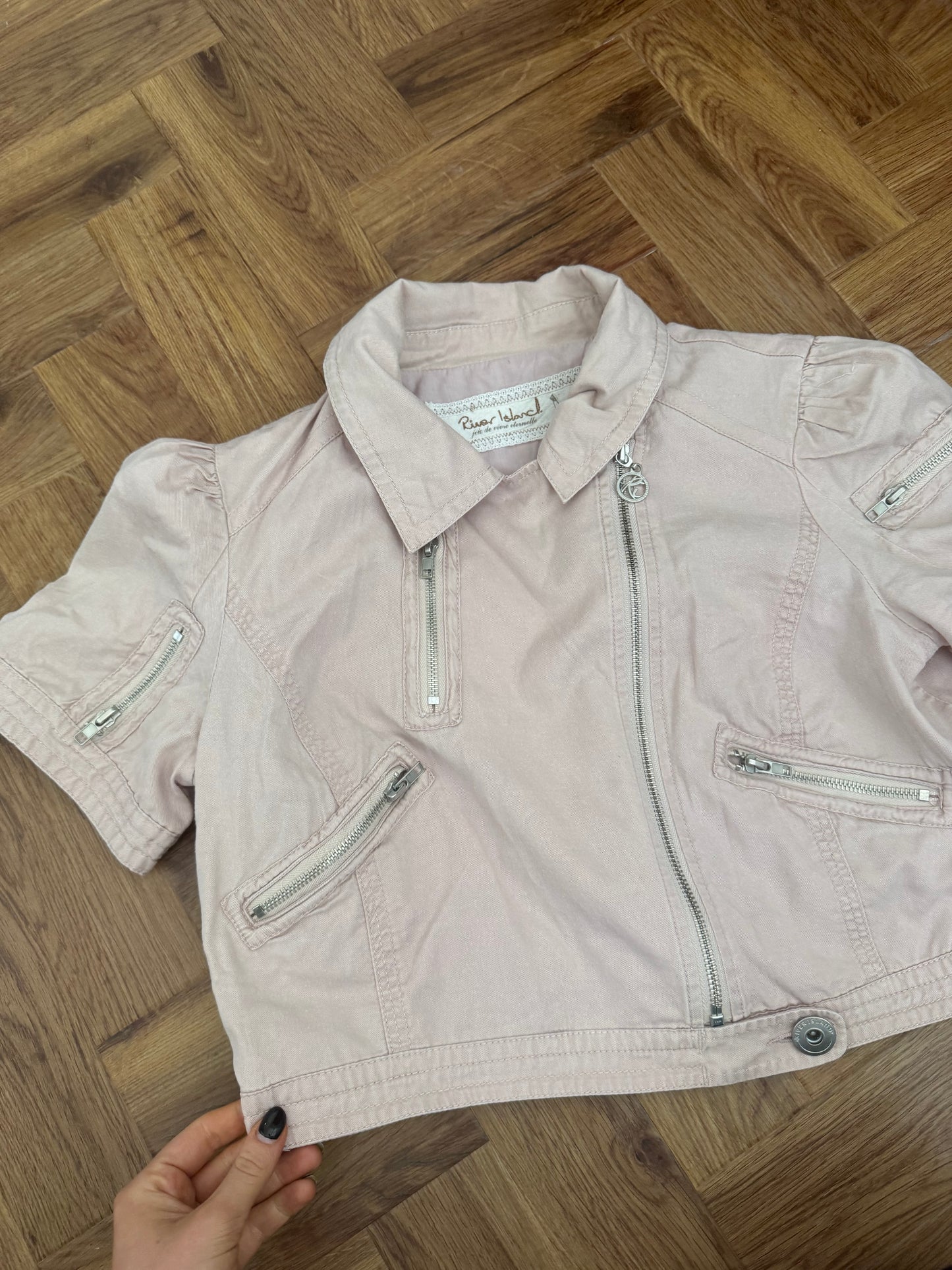 Cropped Cotton Shortsleeve Coat (UK14)