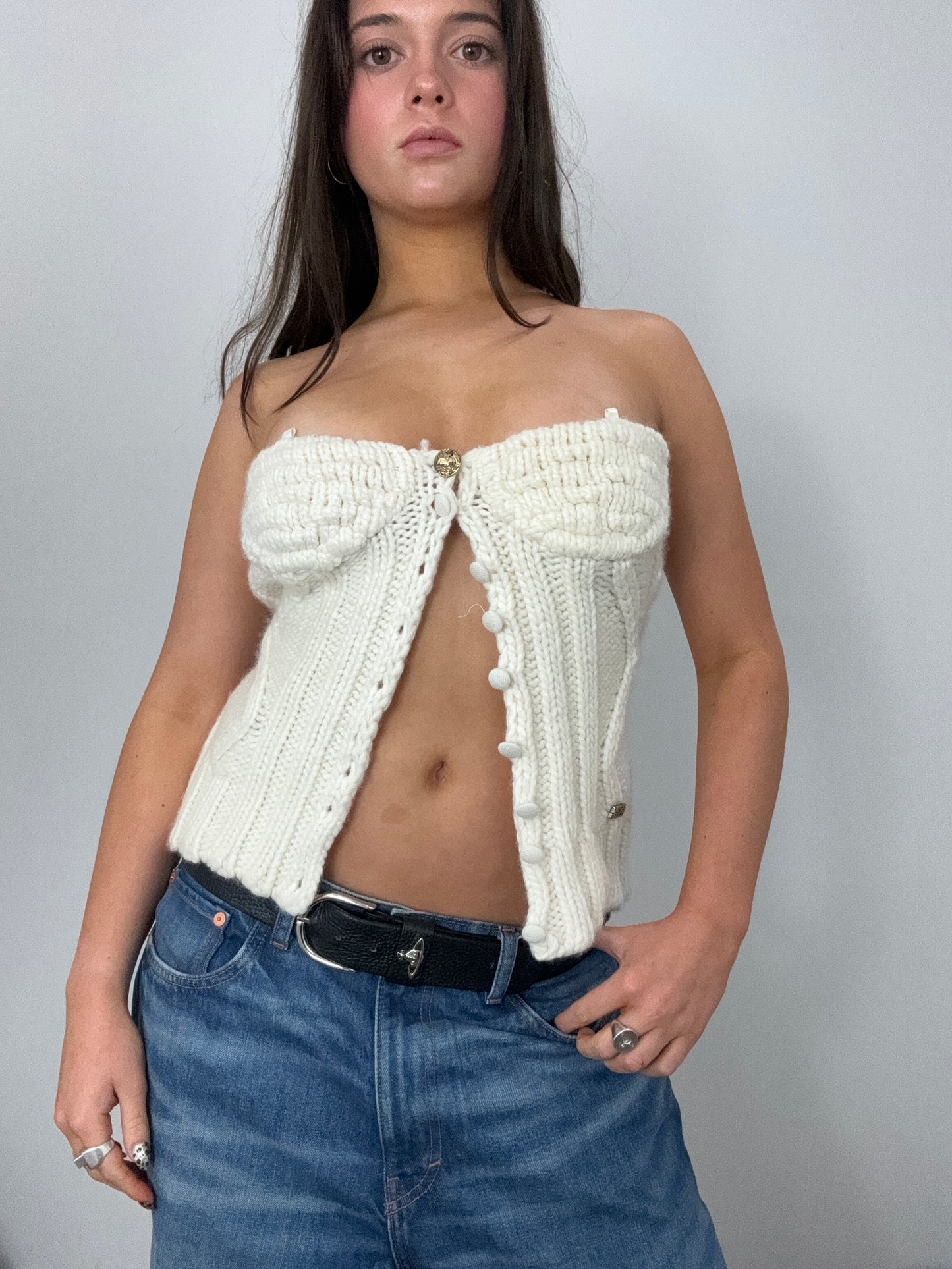 Miss Sixty Wool Corset Top