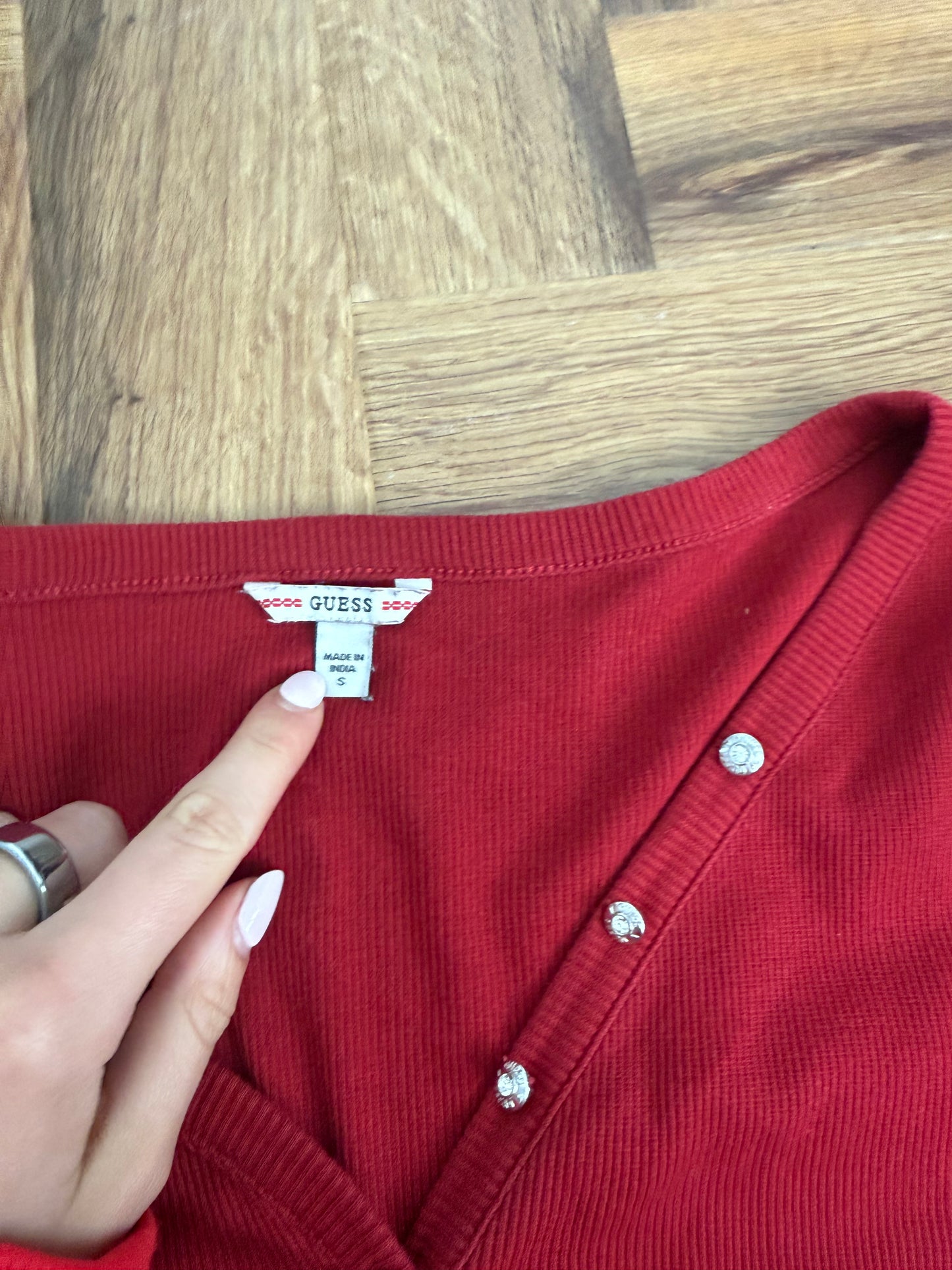Guess Henley Longsleeve Top (S)