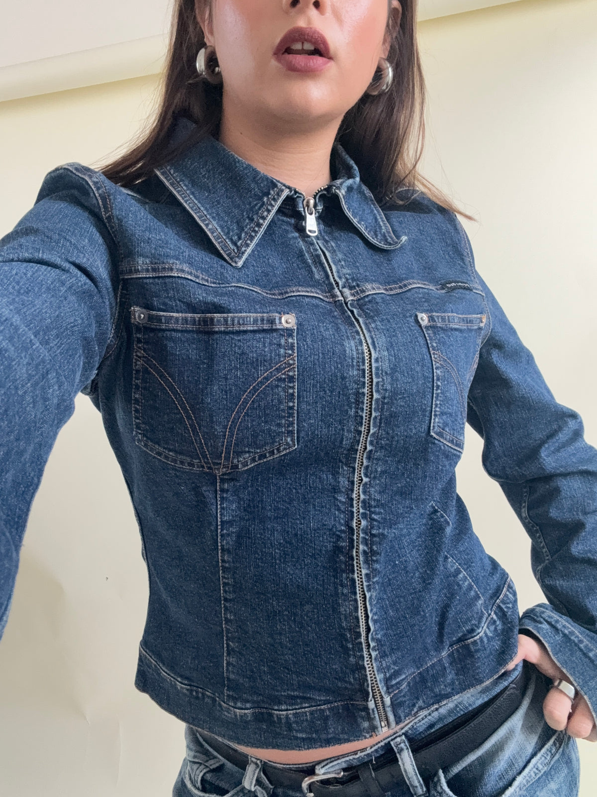 Vintage Dolce & Gabbana Fitted Denim Jacket (M)