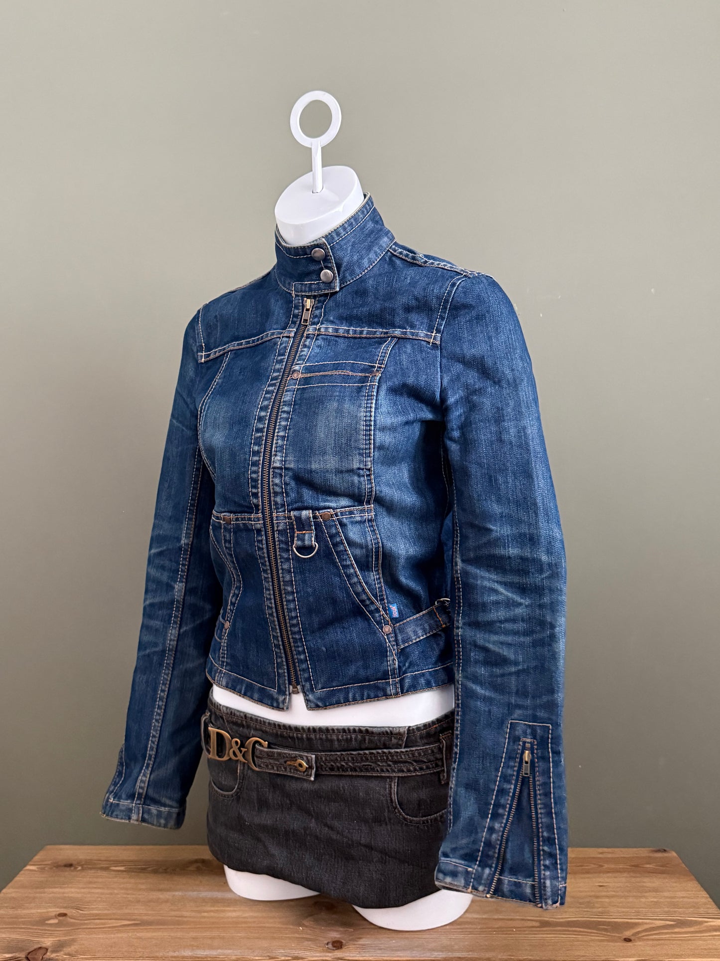 French Connection Denim Cargo Jacket (UK10)