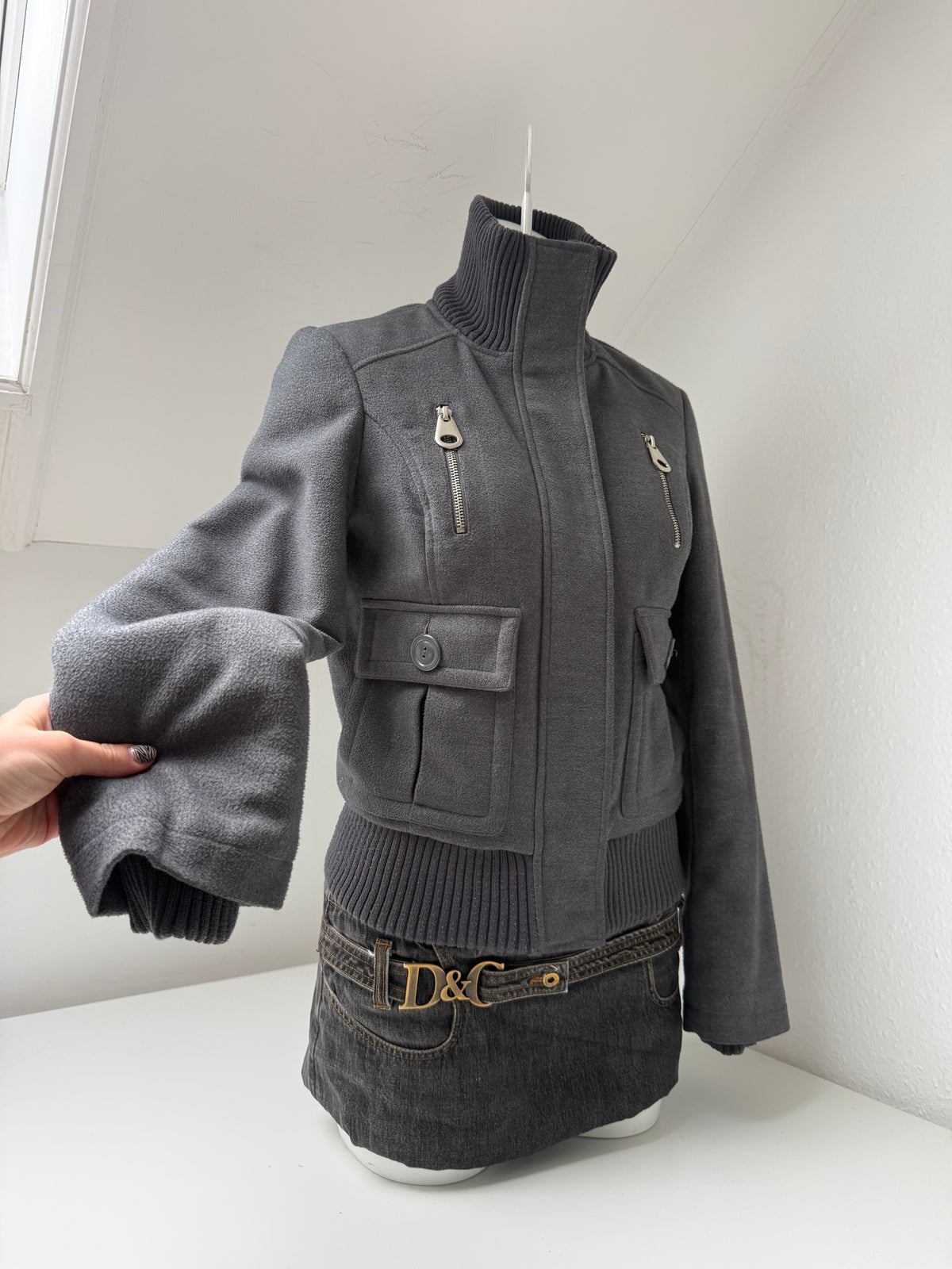 Grey Cargo Jacket (S)