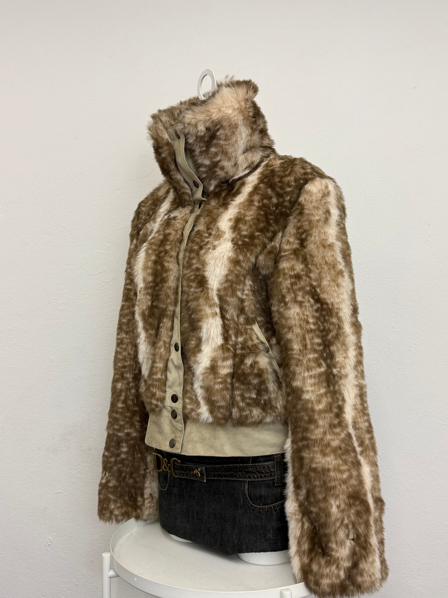 Morgan De Toi Faux Fur Bomber Jacket (M)